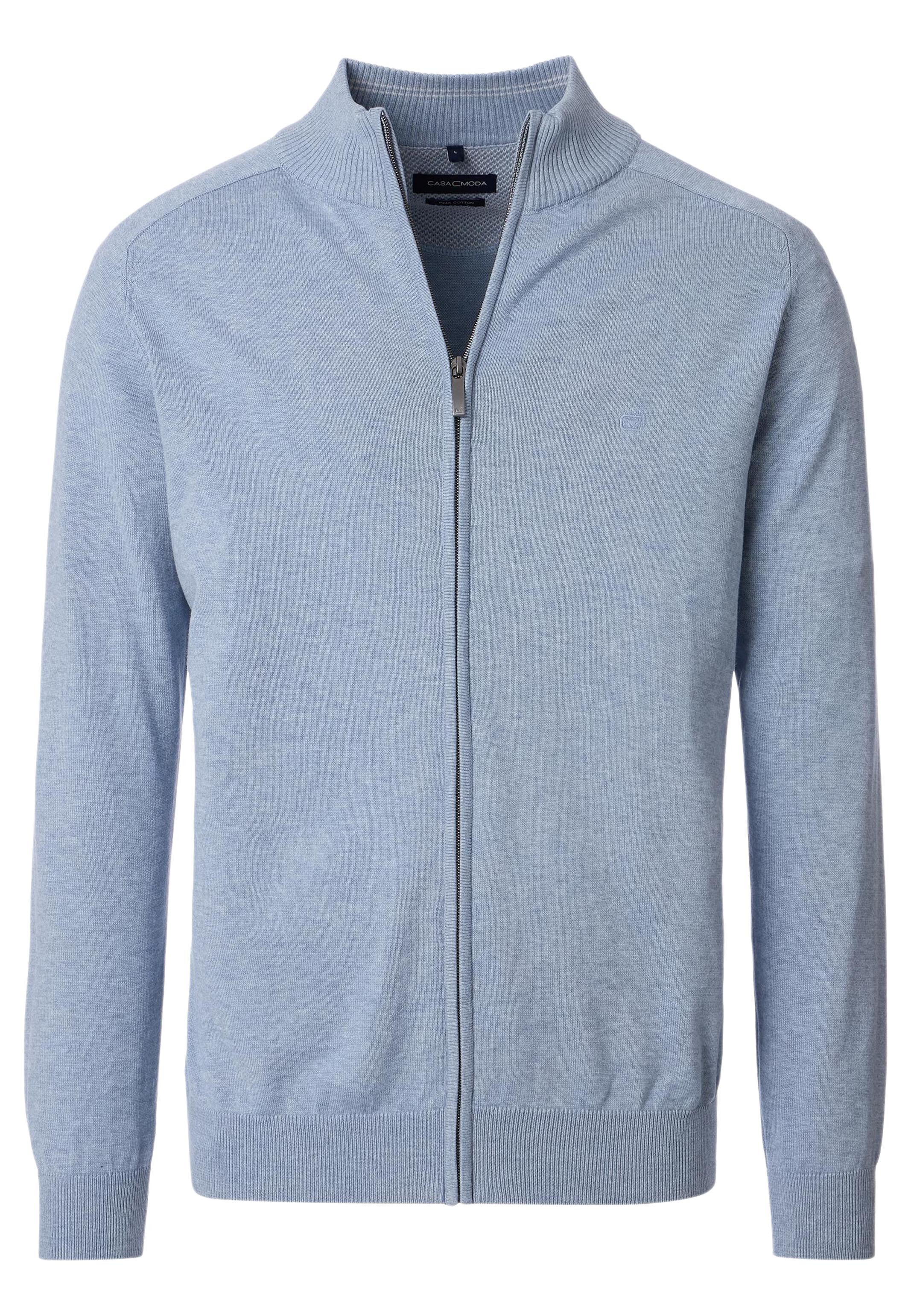 CASAMODA Strickjacke Basic (1-tlg) Strickjacke - Baumwolle - Atmungsaktiv - Reine Pima-Baumwolle