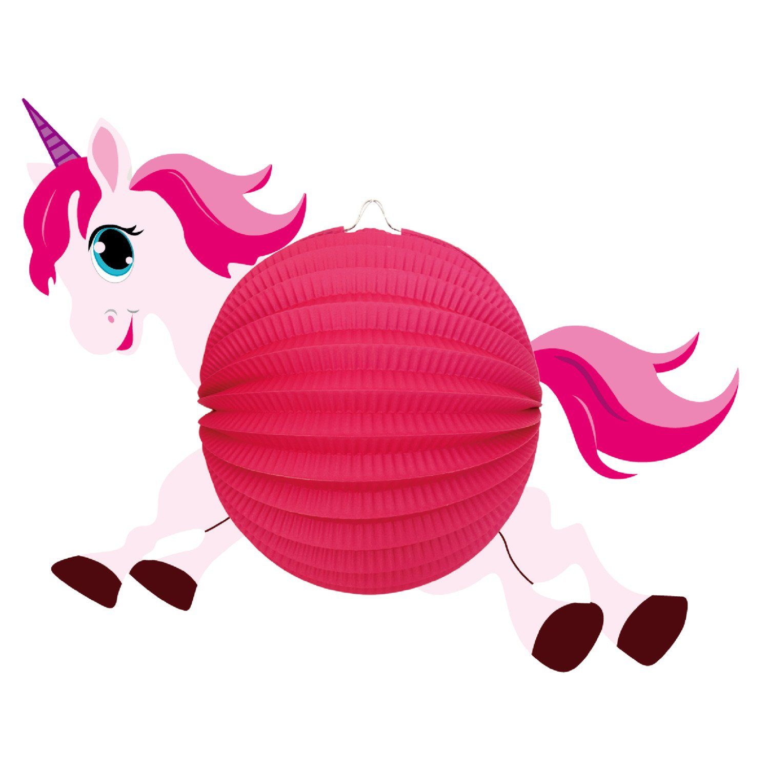 Idena Umzugslaterne Idena Laterne Einhorn weiß pink 40x34cm