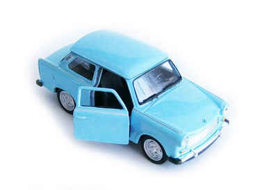 Welly Modellauto TRABANT 601 Modellauto 11,5cm Trabi Modell Auto 14 (Blau), Spielzeugauto Welly Metall Kinder Spielzeug Geschenk