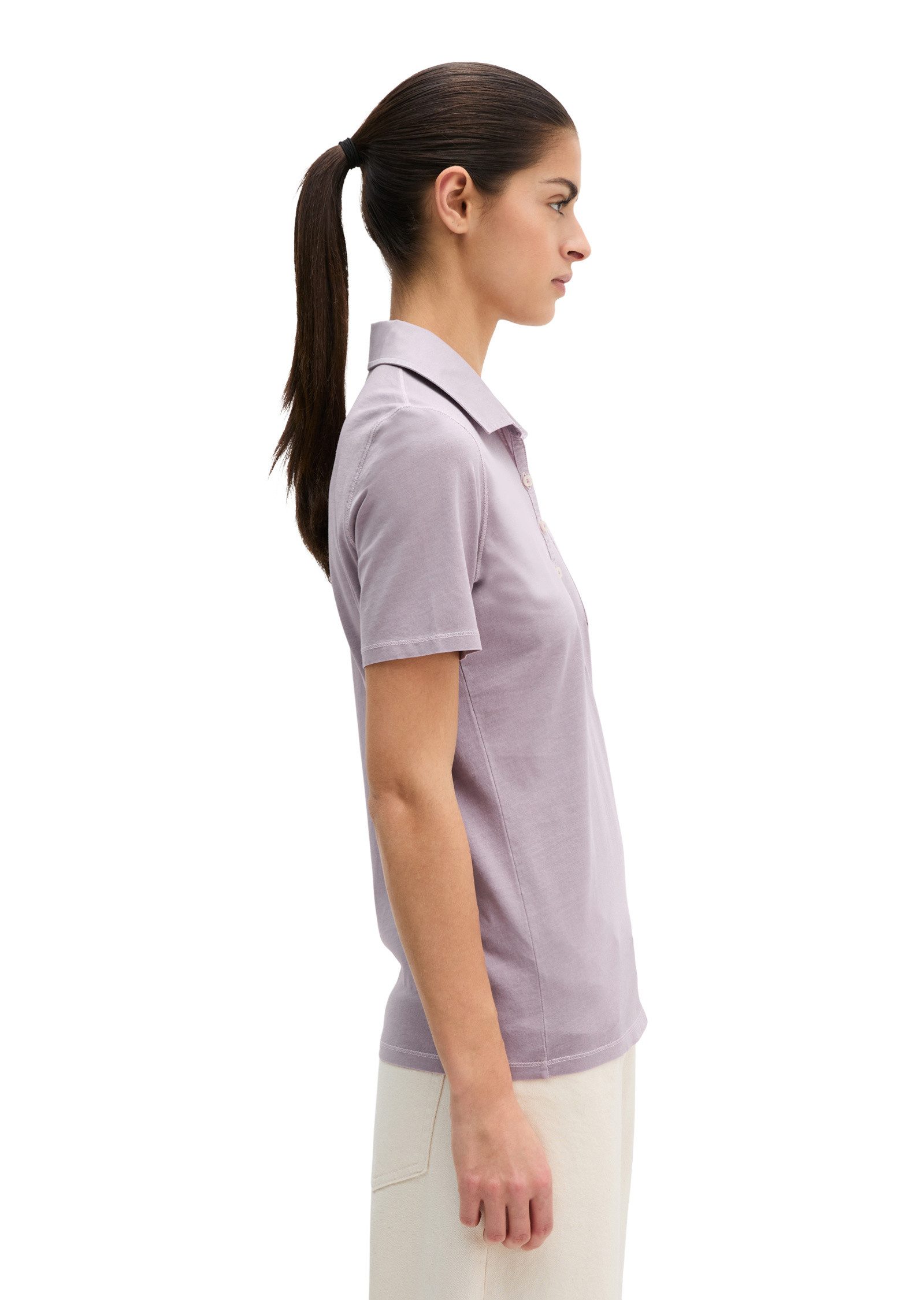Marc O'Polo Poloshirt mit Material-Mix-Details