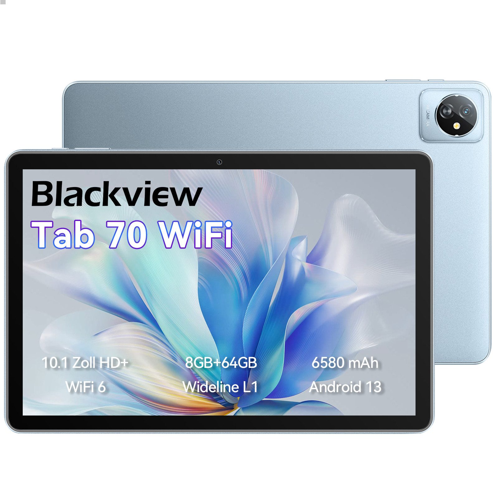 blackview Tab70WiFi(4+64) Tablet (10", 64 GB, Android 13, 6580mAh Akku, WiFi 6)