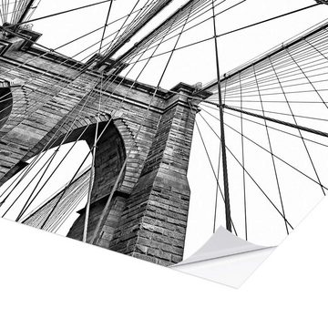 Posterlounge Wandfolie Editors Choice, Brooklyn Bridge, Wohnzimmer Fotografie
