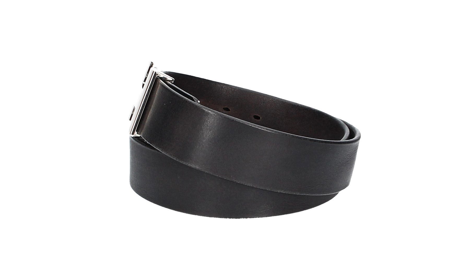 Leder Bazlen Ledergürtel Schwarz 40mm mit H-Schließe in Silber (LB1159B40E- günstig online kaufen