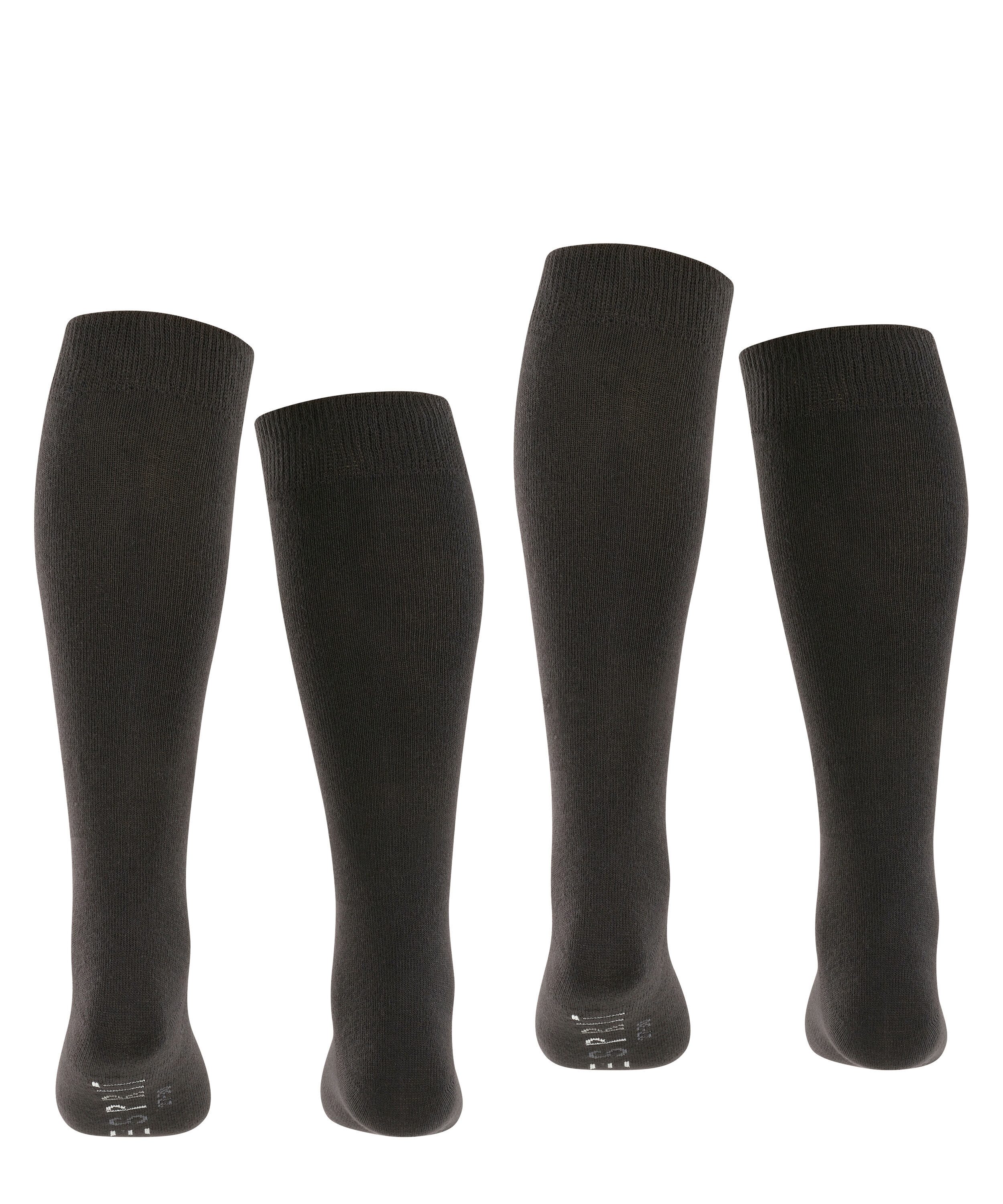 Esprit Kniestrümpfe Foot Logo (2 Paar) geripptes Bündchen, unifarben