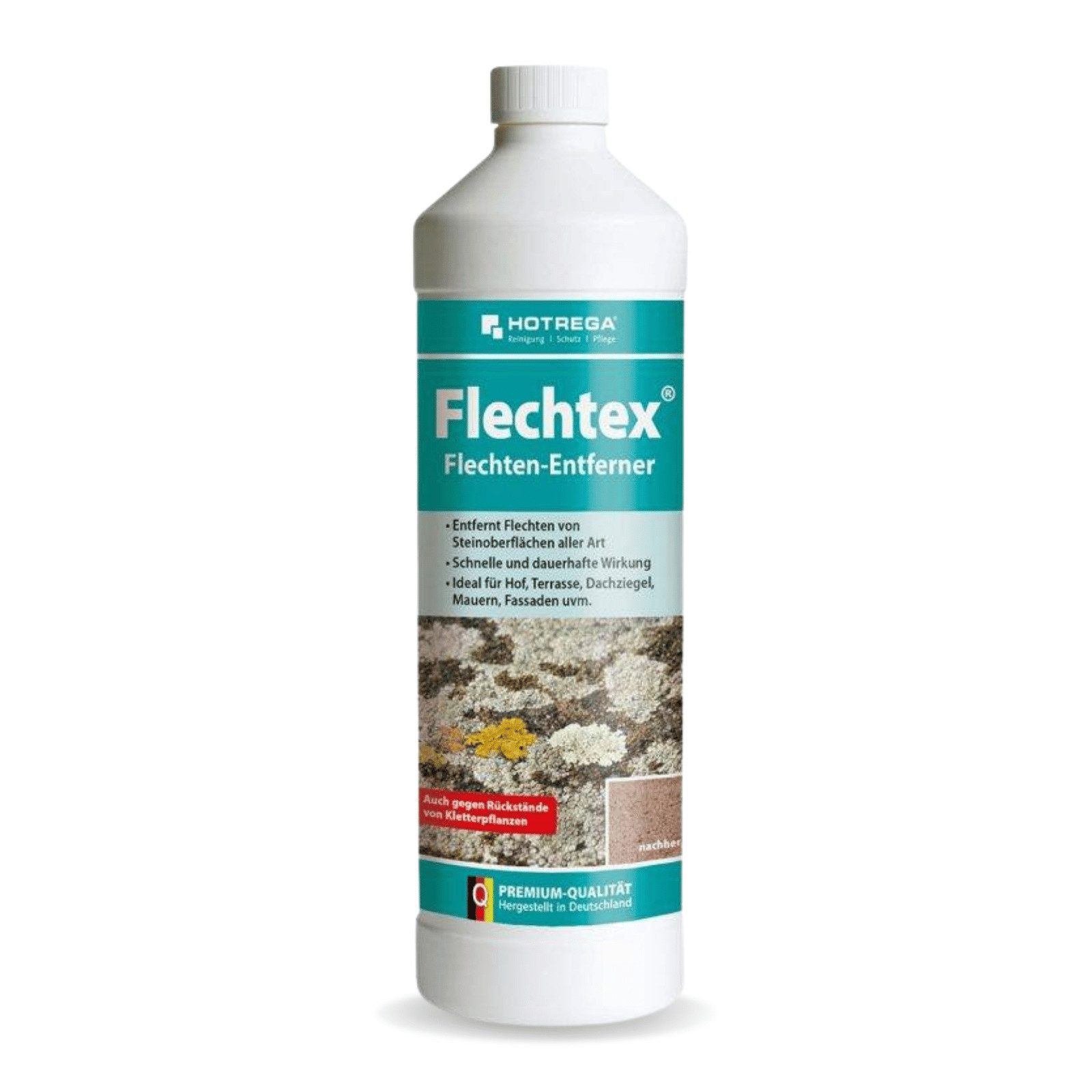 HOTREGA® Flechtex Flechten Entferner Steinreiniger Flechtenentferner Algen 1L Grünbelagentferner