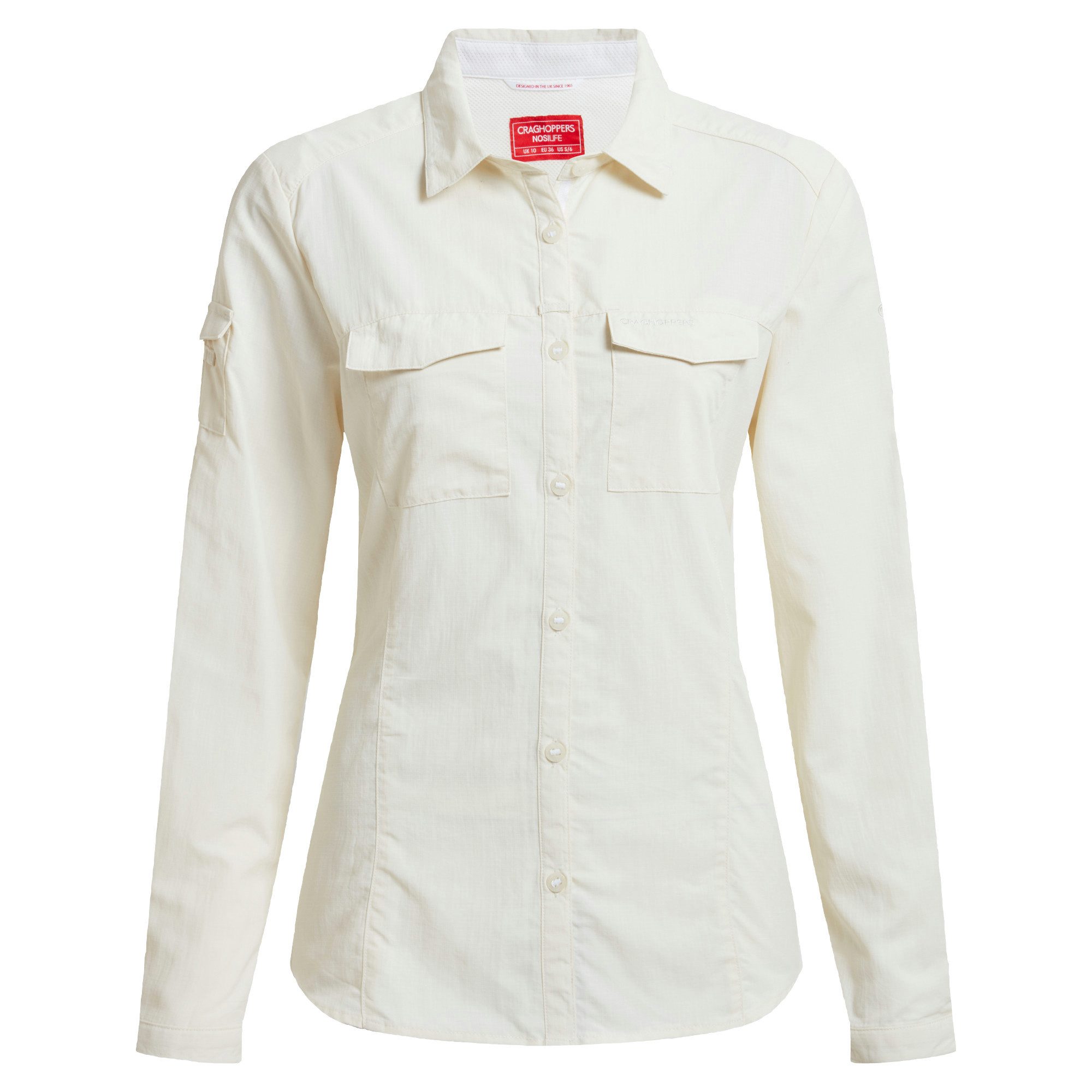 Craghppers NosiLife Adventure LS Shirt III Dames (Maat - 18, Kleur - Sea Salt)