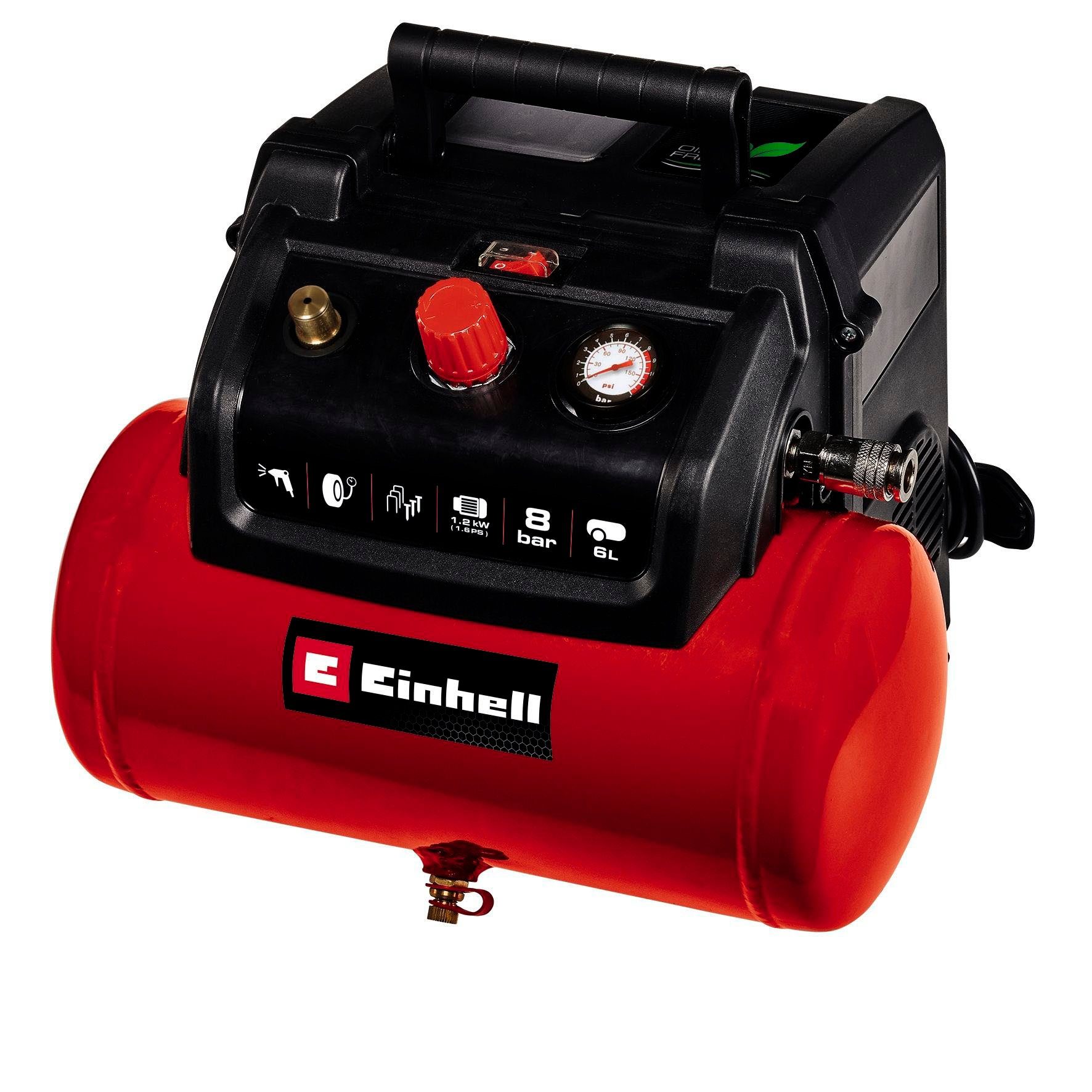 Einhell Kompressor TC-AC 190/6/8 OF, 1200 W, max. 8 bar, 6 l