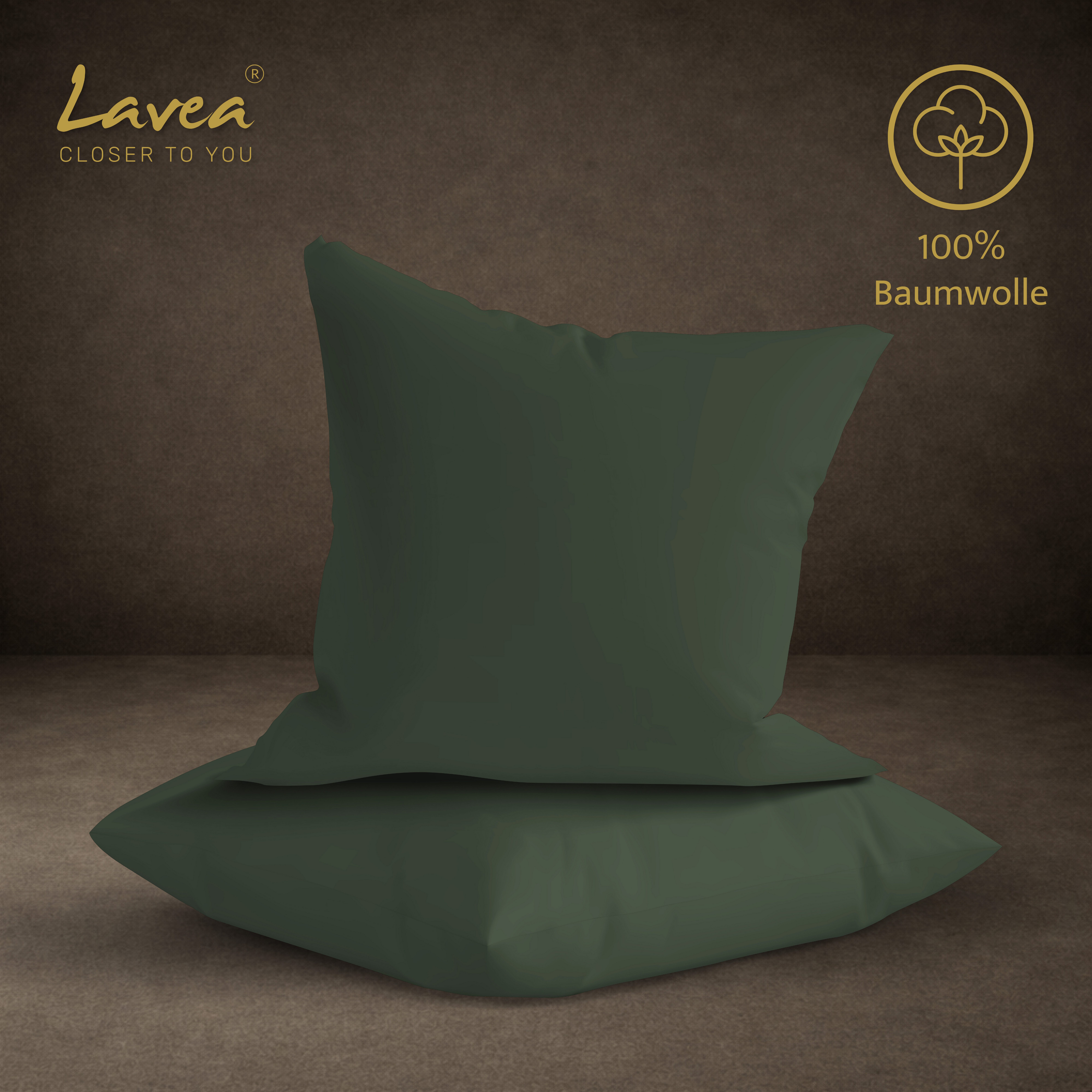 Lavea Kissenbezug 2er Set 100% Baumwolle flauschig, Jasmin, Kissenhülle, Kissenbezüge, (2 Stück), pflegeleicht, langlebige Qualität, mit Reißverschluss – Bild 5 von 5