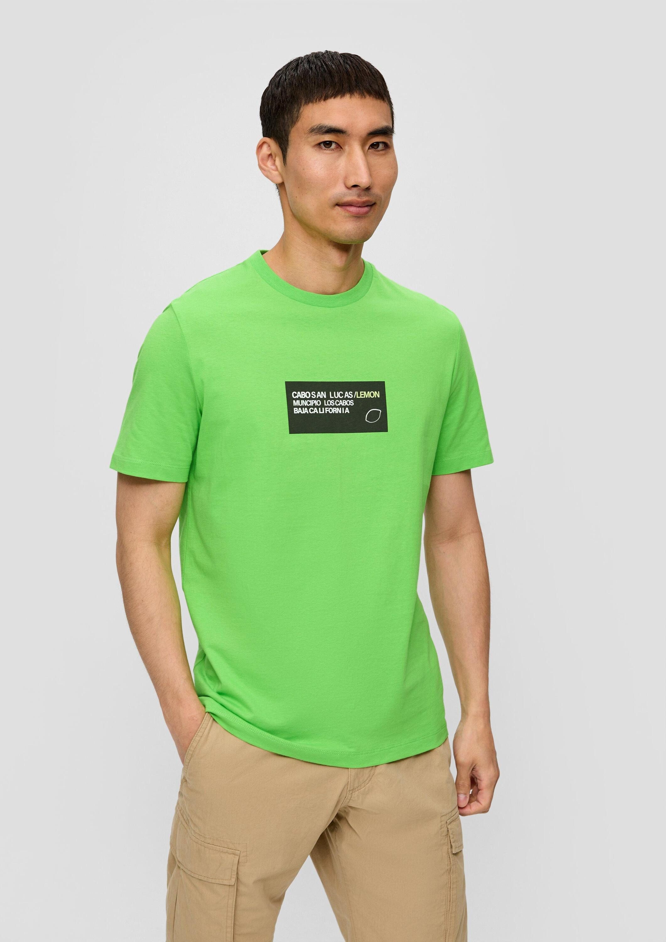 s.Oliver Kurzarmshirt T-Shirt T-Shirt aus Baumwoll-Jersey mit Frontprint