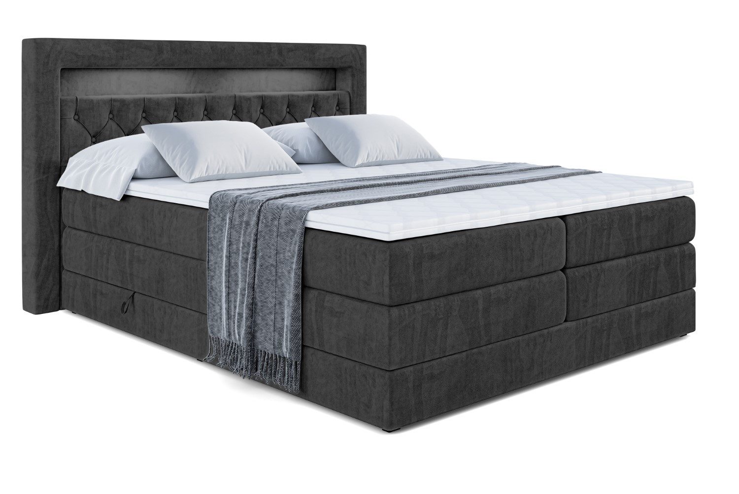 ALTDECOR Boxspringbett NOEL GOLD KING (Multipocket günstig online kaufen
