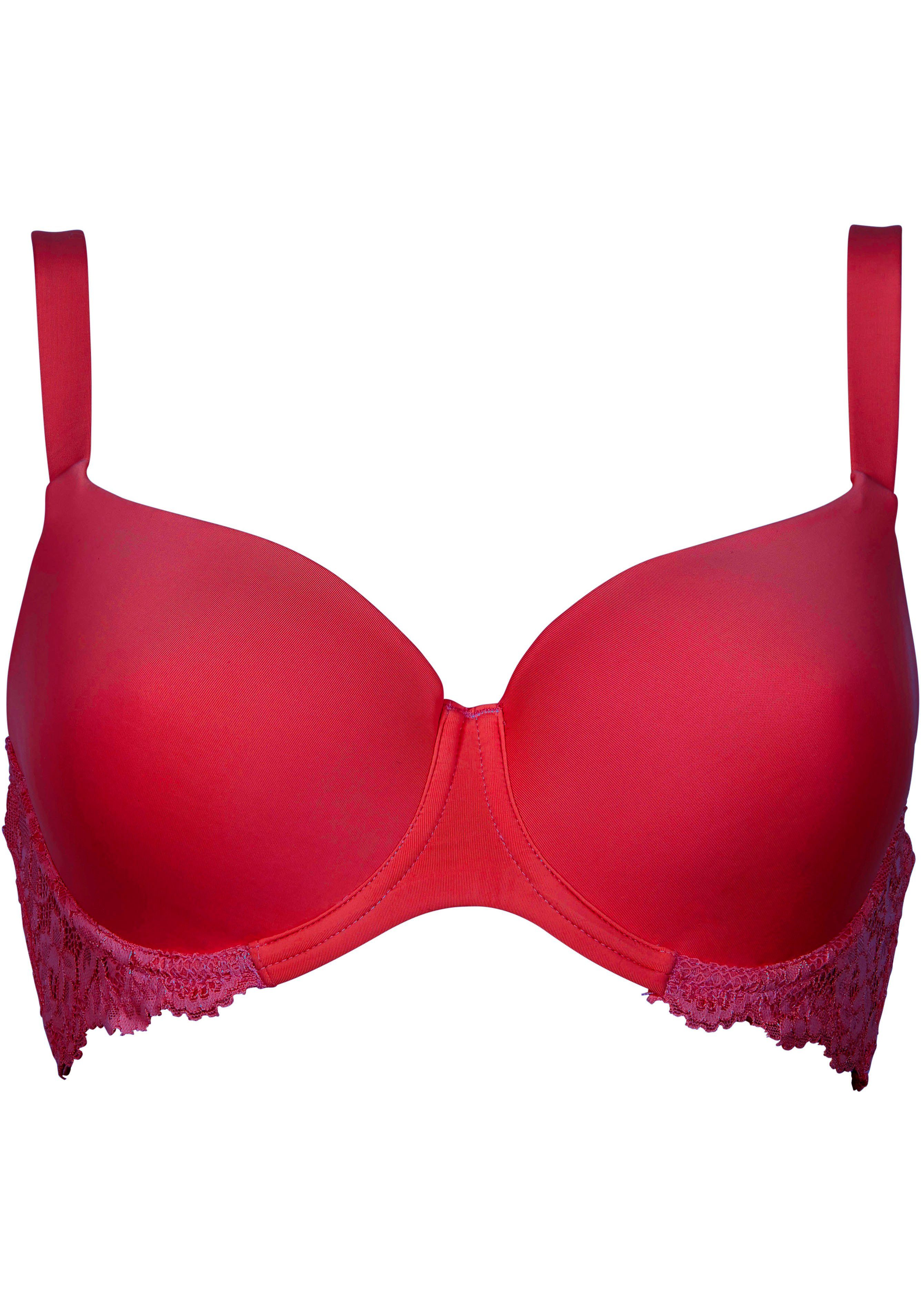 After Eden D-cup & up T-Shirt-BH LIV verstellbare Träger, mit Schale, mit Bügel, mit Spitze, feminin
