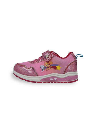 Kids2Go Glitter-Sneaker von PawPatrol mit Licht in der Außensohle Sneaker Skye & Everest Motiv. Fersen-Lasche. Licht-Sohle. Glitzeroptik