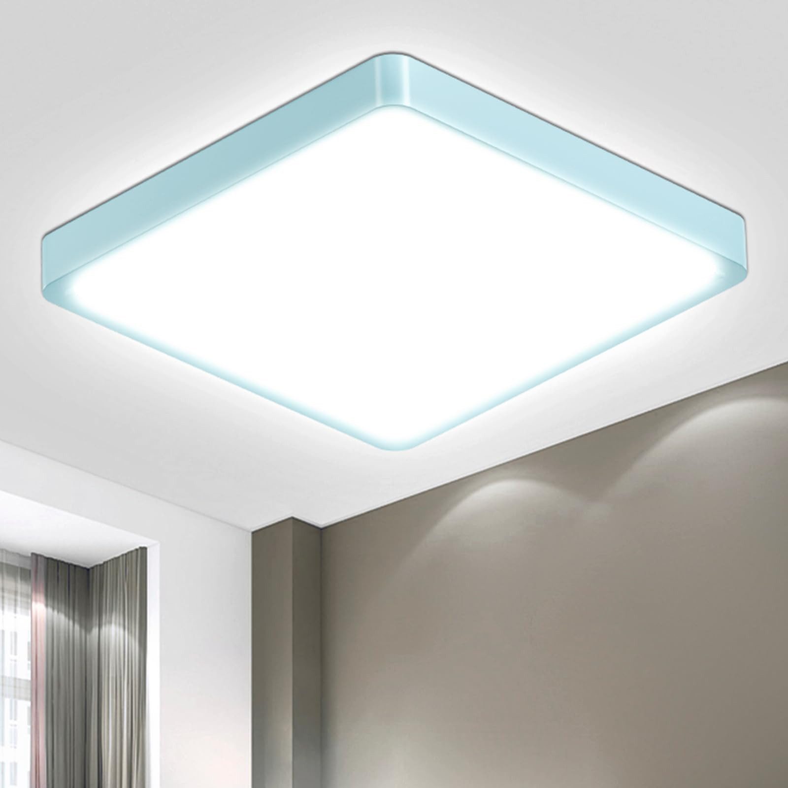 LQWELL LED Deckenleuchte Quadrat Flach LED günstig online kaufen