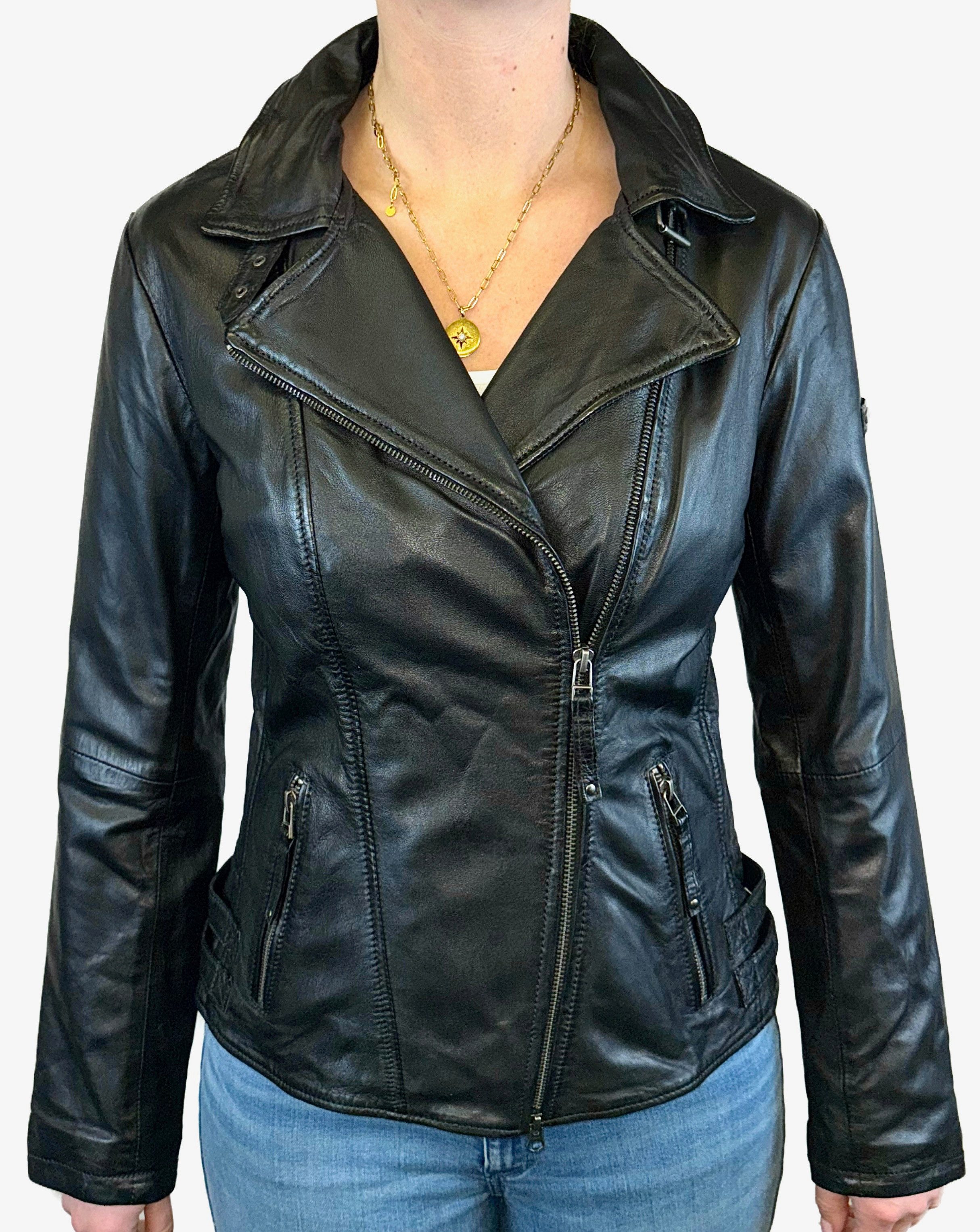 Cabrini Bikerjacke aus feinstem Lammnappa günstig online kaufen