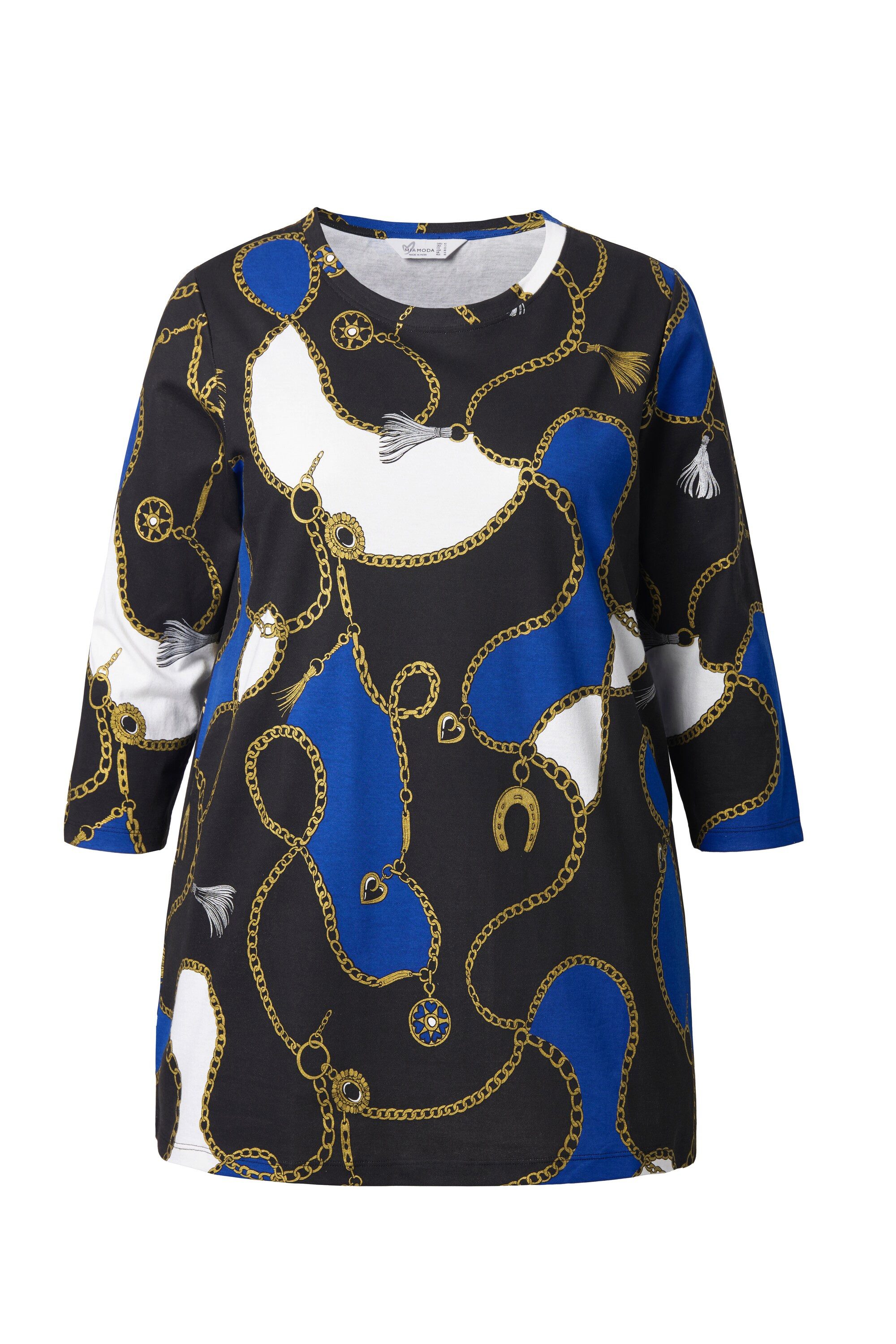 MIAMODA T-Shirt T-Shirt A-Linie Kettenmuster 3/4-Ärmel günstig online kaufen
