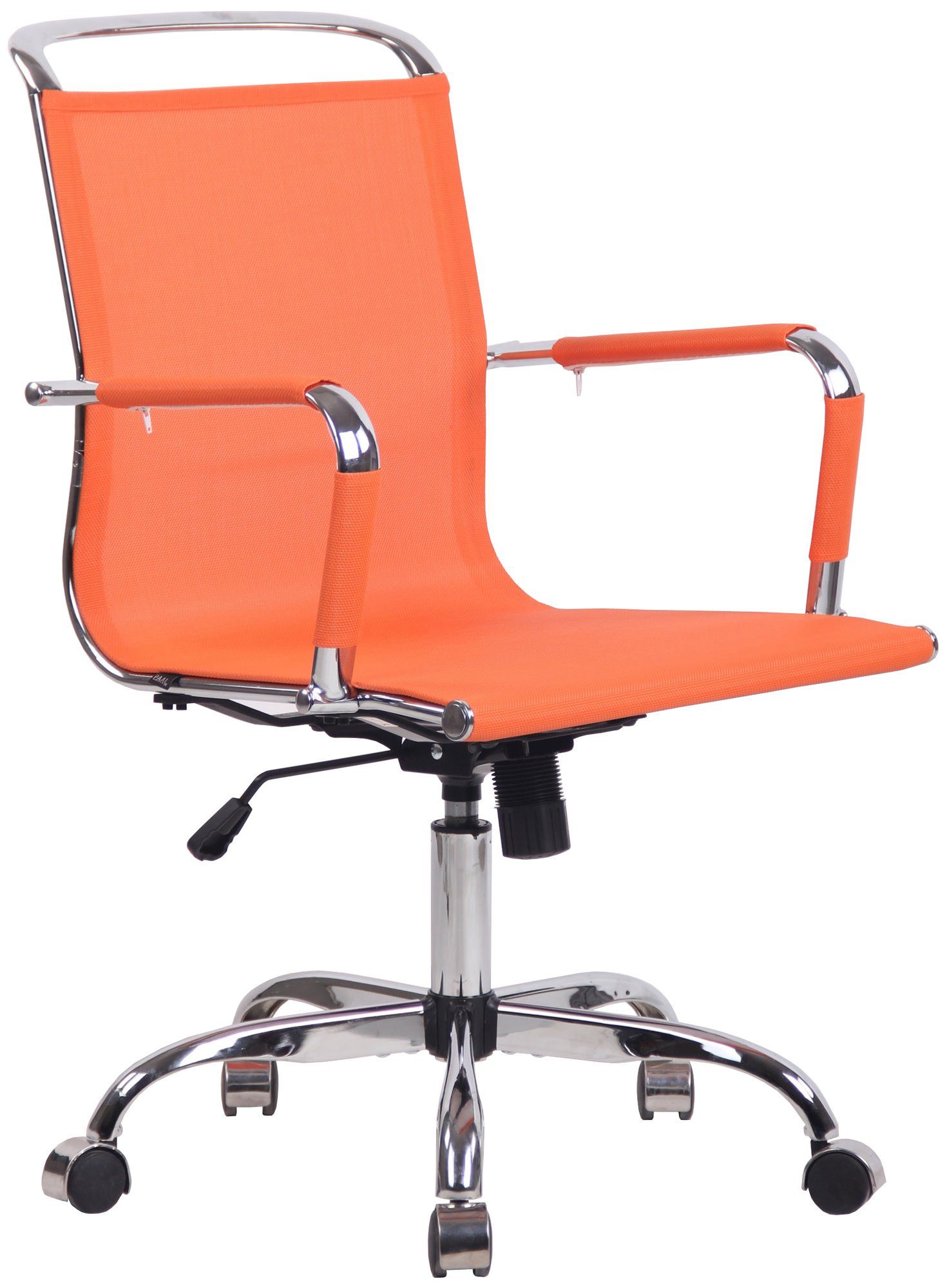 CLP Schreibtischstuhl drehbar Barnet und höhenverstellbar orange Mesh