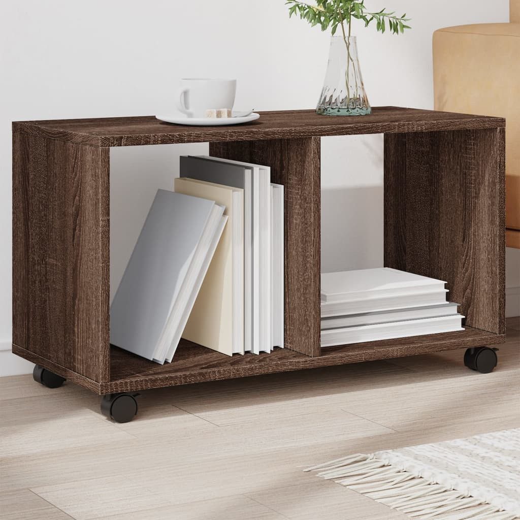 vidaXL Beistelltisch Rollschrank Braun Eichen-Optik 72x33x42,5 günstig online kaufen