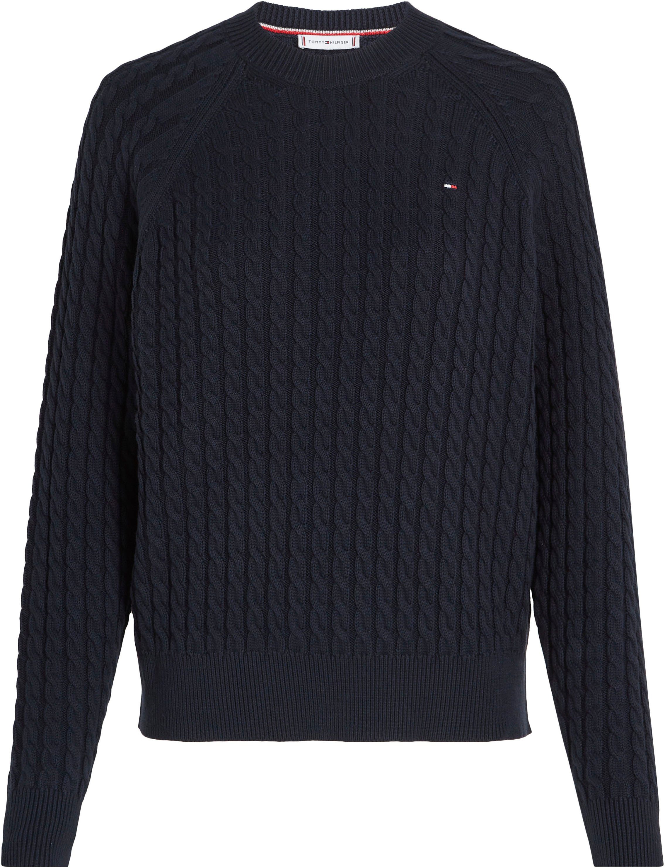 Tommy Hilfiger Curve Rundhalspullover CRV CO CABLE C-NK SWEATER Große Größen