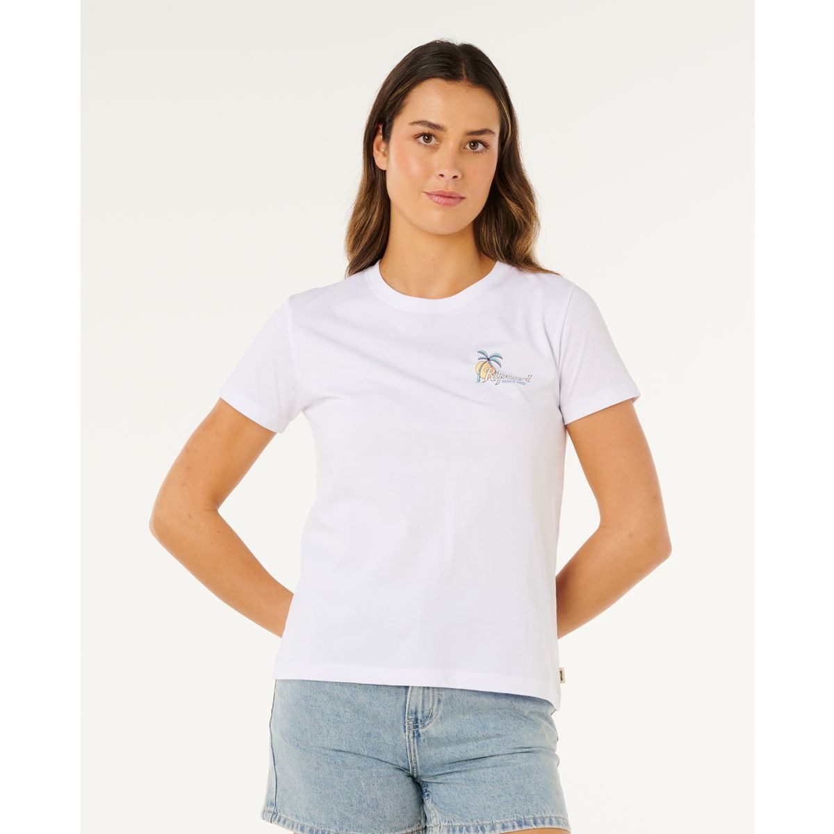 Rip Curl Kurzarmshirt Tide Line Standard Tee Ein klassisches Surf-T-Shirt mit Front- und Rückendruck, ideal für