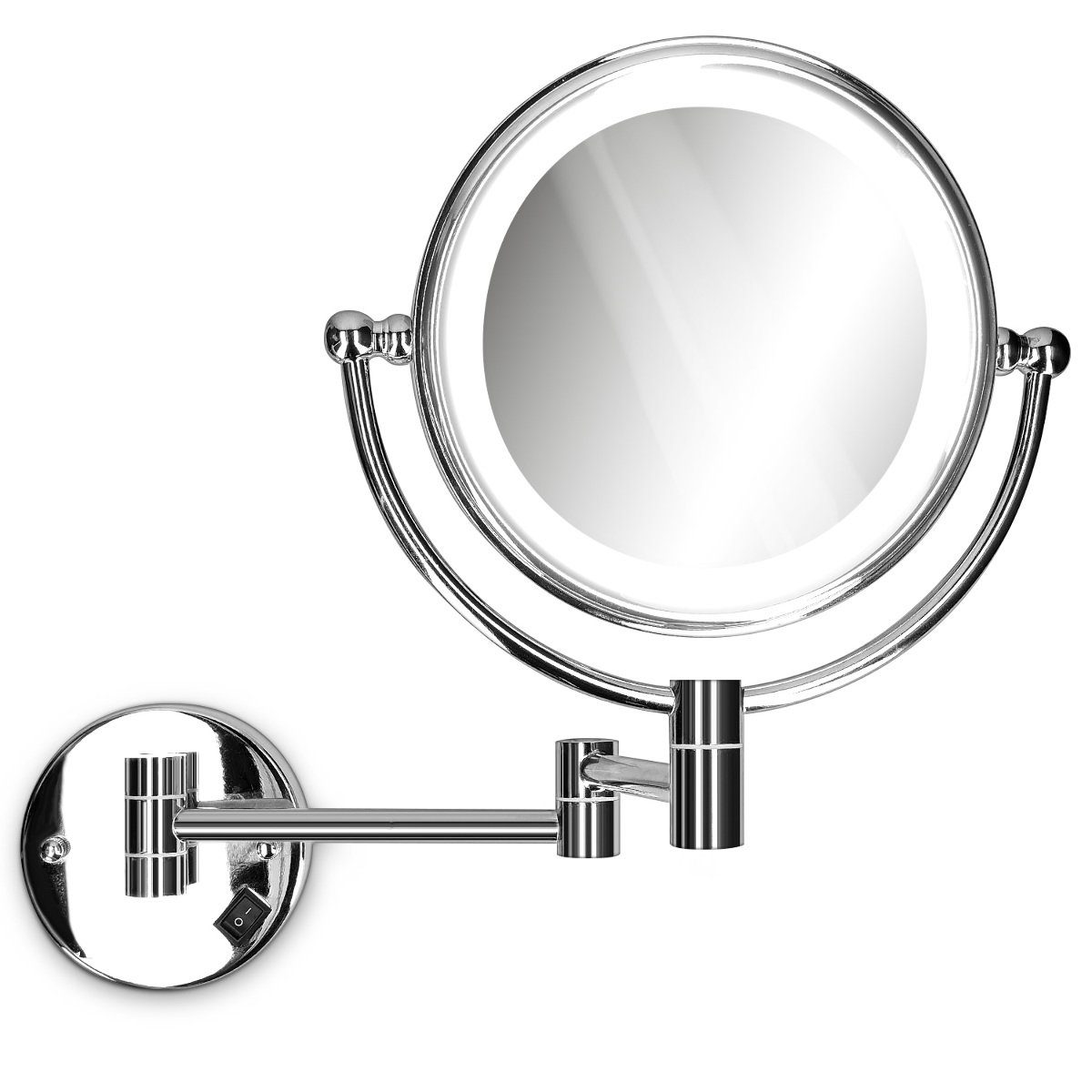 Navaris LED-Lichtspiegel, Vergrößerungsspiegel mit LED Beleuchtung  Wandmontage - Spiegel 5fach Vergrößerung Kosmetikspiegel 360° drehbar -  Rasierspiegel beleuchtet online kaufen | OTTO