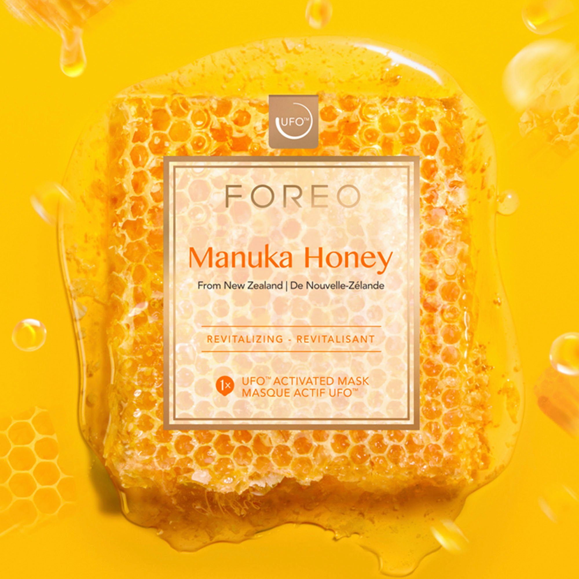 FOREO Tagescreme Mask Manuka UFO Haut reife Gesichtsmaske ideal Honey, Revitalisierende Set für - Foreo