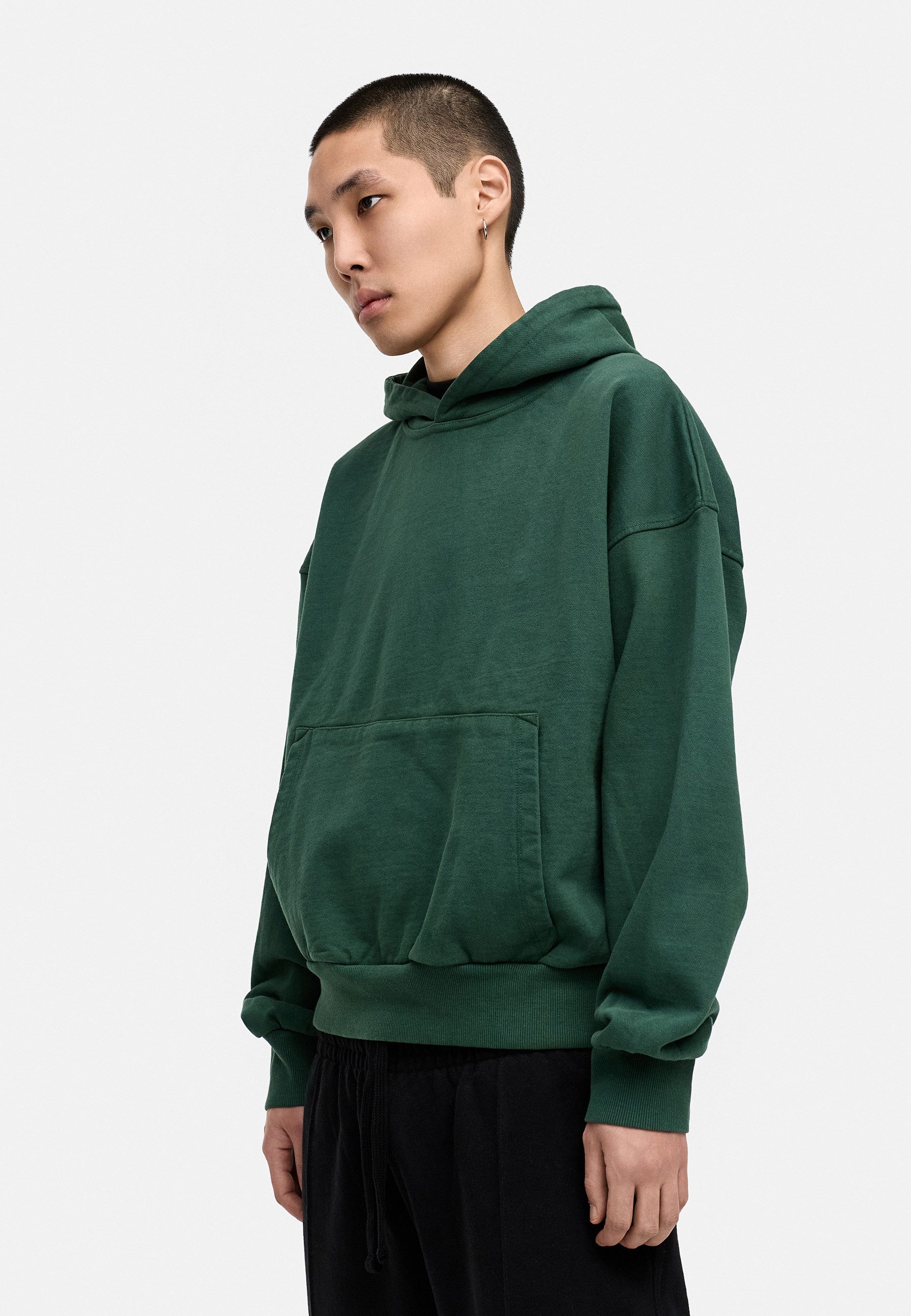 BEHYPE STUDIOS Hoodie IM OVERSIZE BOXY-FIT Herren Cord-less Kapuzenpullover lockeres Kapuzen-Sweatshirt Sweater – Bild 4 von 5