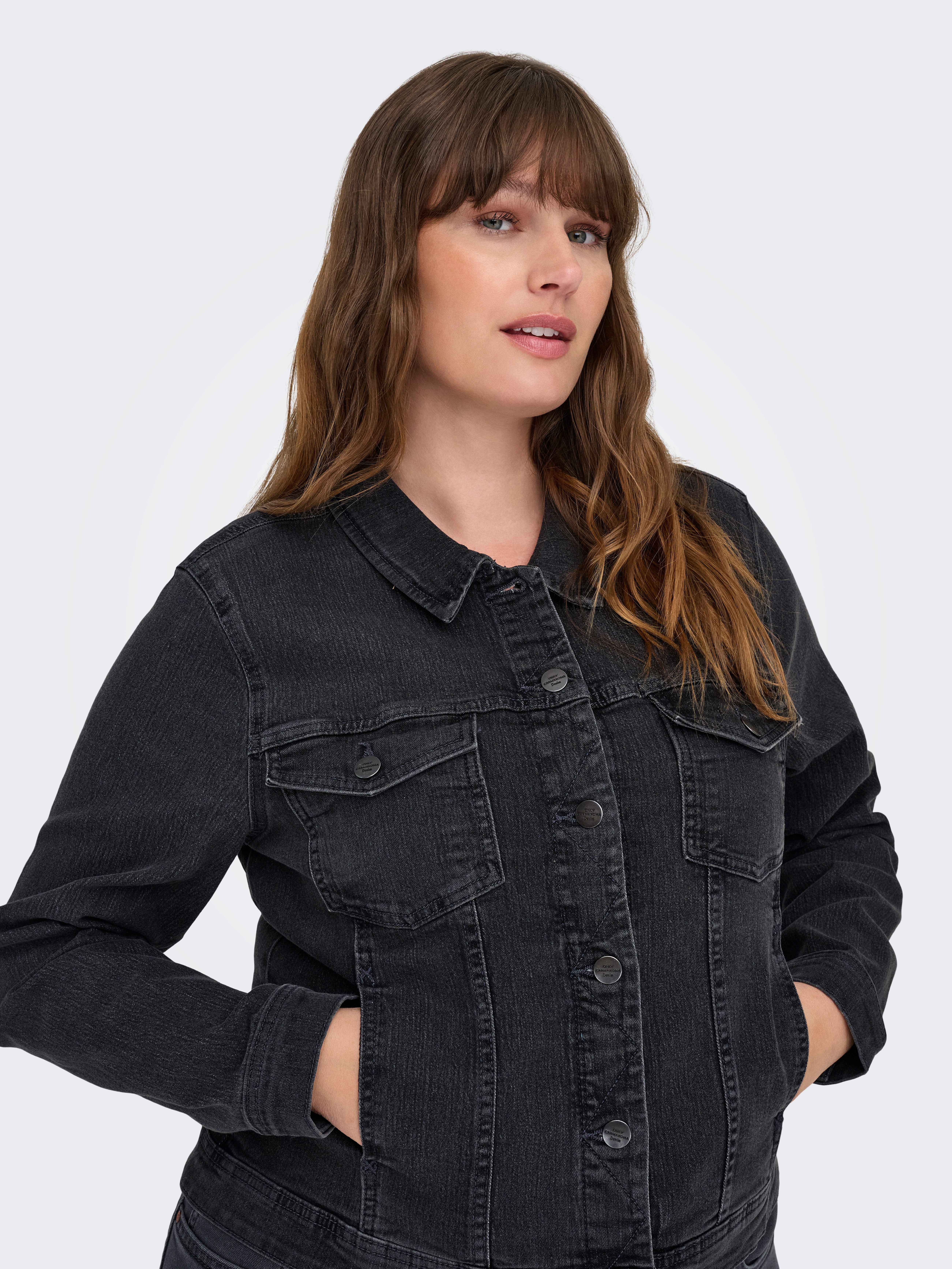 ONLY CARMAKOMA Jeansjacke CARWESPA LS DGD JACKET DNM