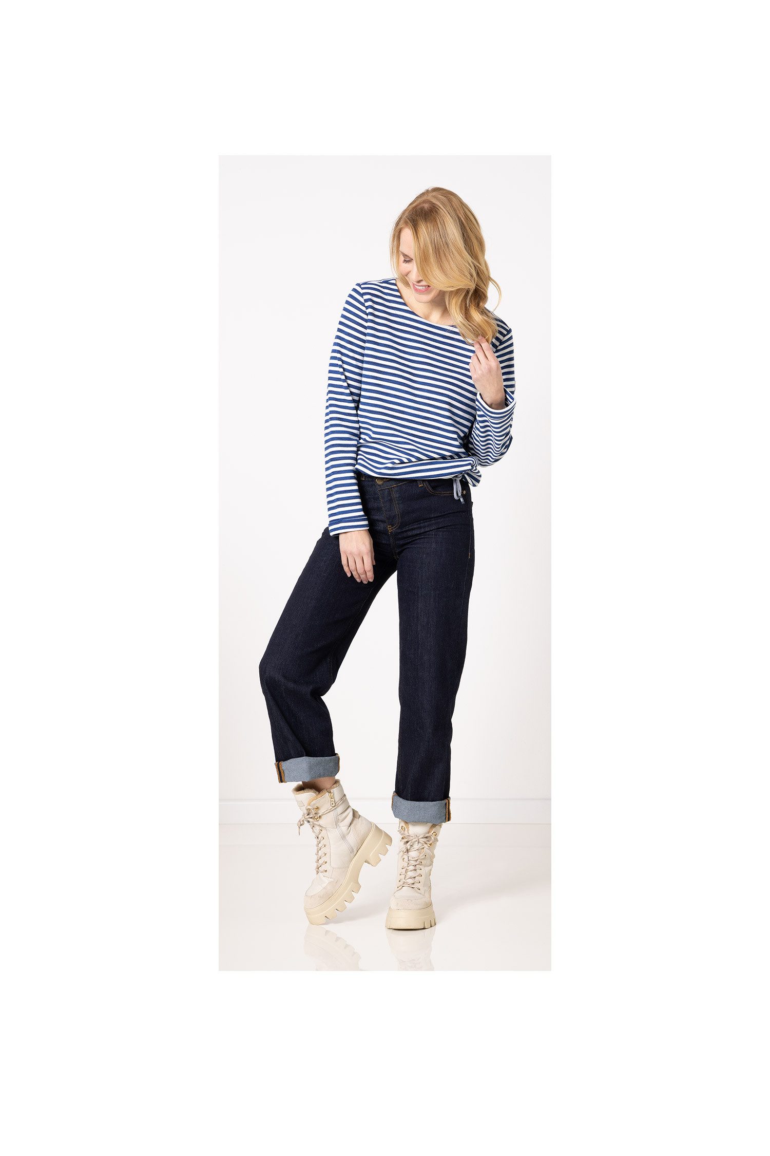 SER Sweatshirt Neu eingetroffen! Sweatshirt Struktur Ringel W7250616 günstig online kaufen