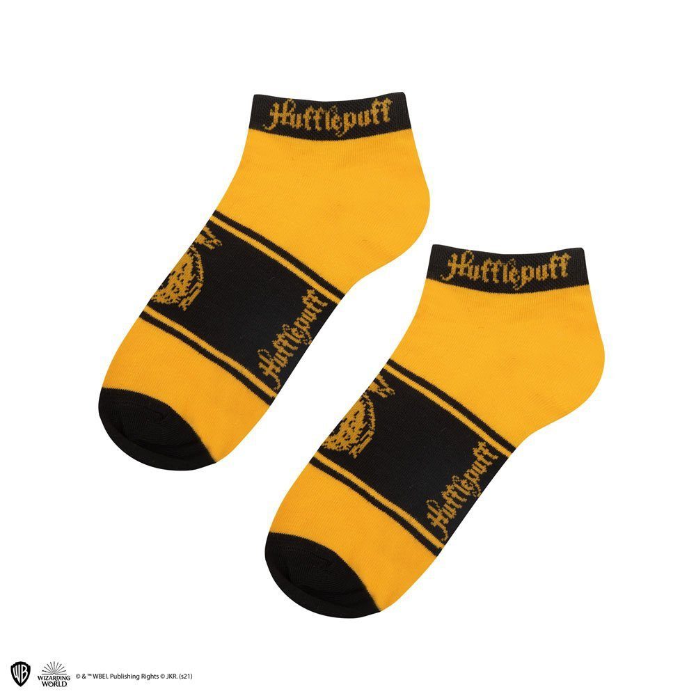 Cinereplicas Socken Hufflepuff Knöchelsocken 3er-Pack Zauberhaft weiche Knöchelsocken für jeden waschechten Harry Potter F