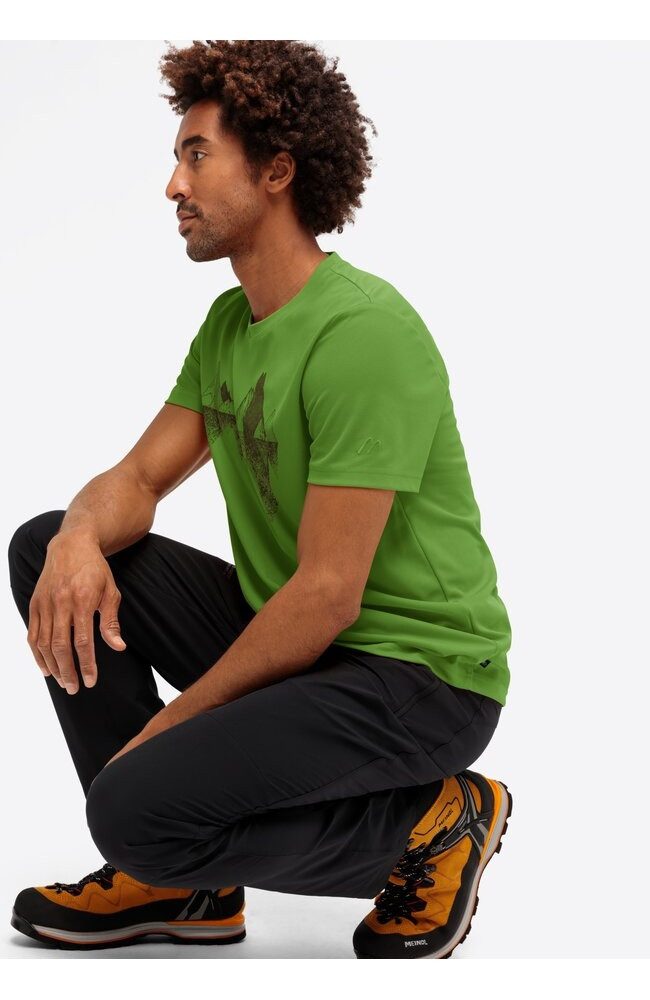 Maier Sports T-Shirt Wander-/Freizeit Tilia Pique (Polyester, schnelltrocknend) grün Herren