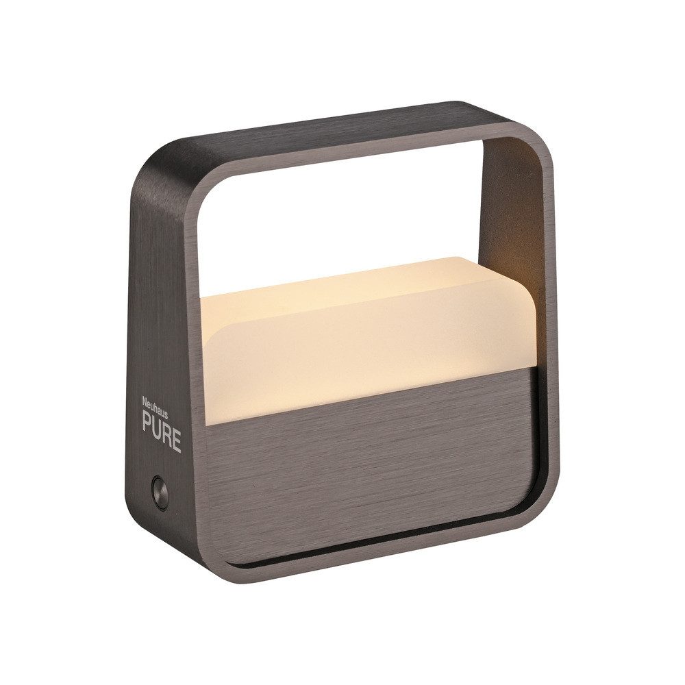 Paul Neuhaus LED Tischleuchte LED Tischlampe PURE Go, Touchdimmer, Memoryfunktion, 1xLED-Board/3W/2700K, warmweiß, Akkubetrieben USB flexibel platzierbar Touchdimmer