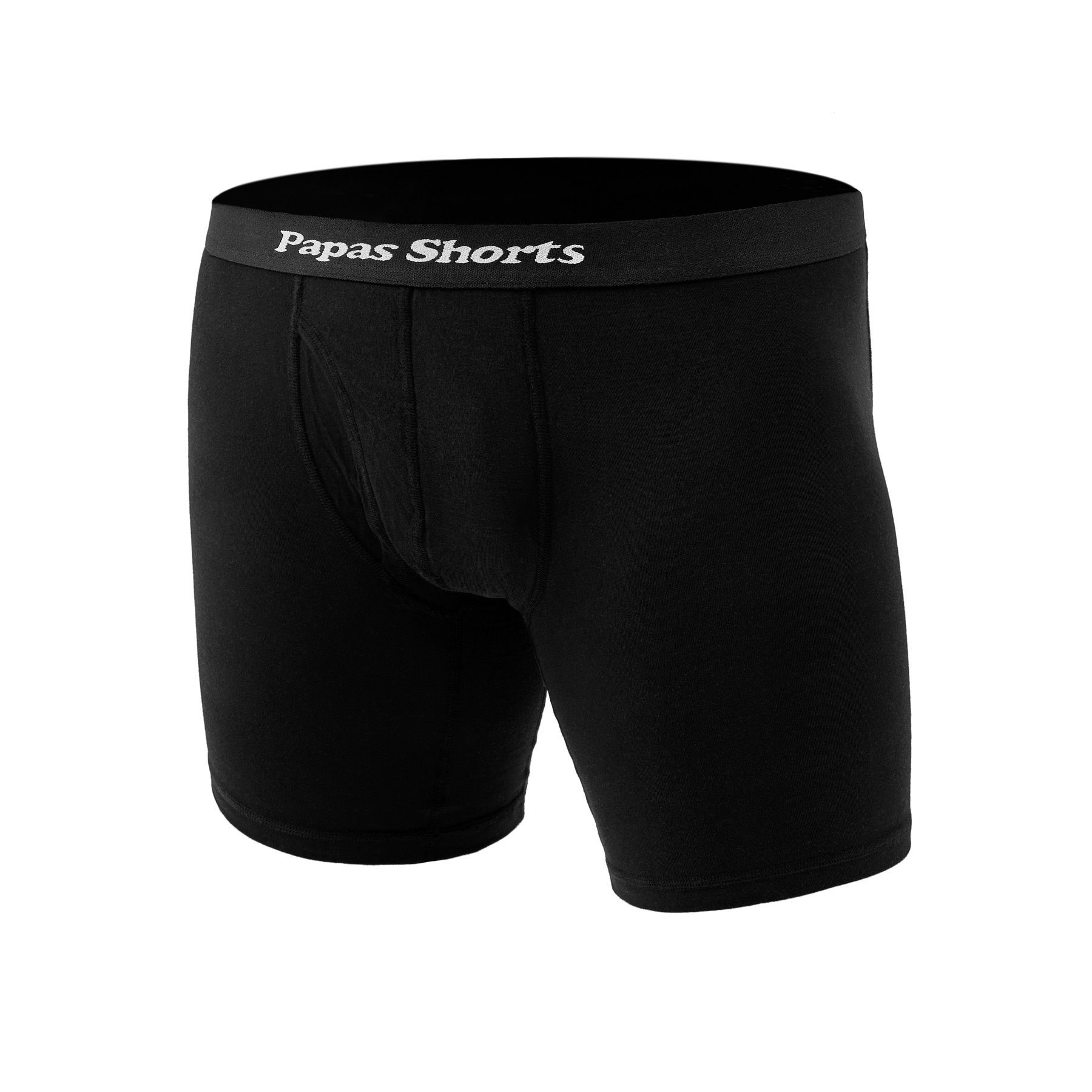 Papas 3er-Pack) (Packung, gegen Schwarze Boxershorts weichem Schritt Beinlänge Buxe mit Shorts Zwicken Modal extra im aus