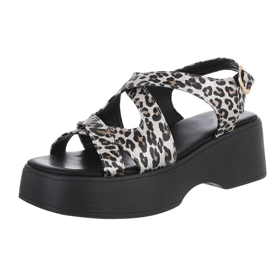 Ital Design Bequeme Sandalen mit Absatz für Damen im trendigen Design Ital Design Bequeme Sandalen mit Absatz für Damen im trendigen Design