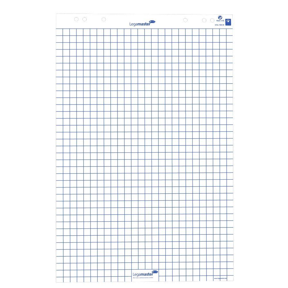 LEGAMASTER Flipchartblock 5 Flipchartblöcke 6-fach-Lochung mit je 20 Blatt kariert