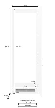 HELD MÖBEL Kühlumbauschrank Eton für großen Kühlschrank, Nischenmaß 178 cm