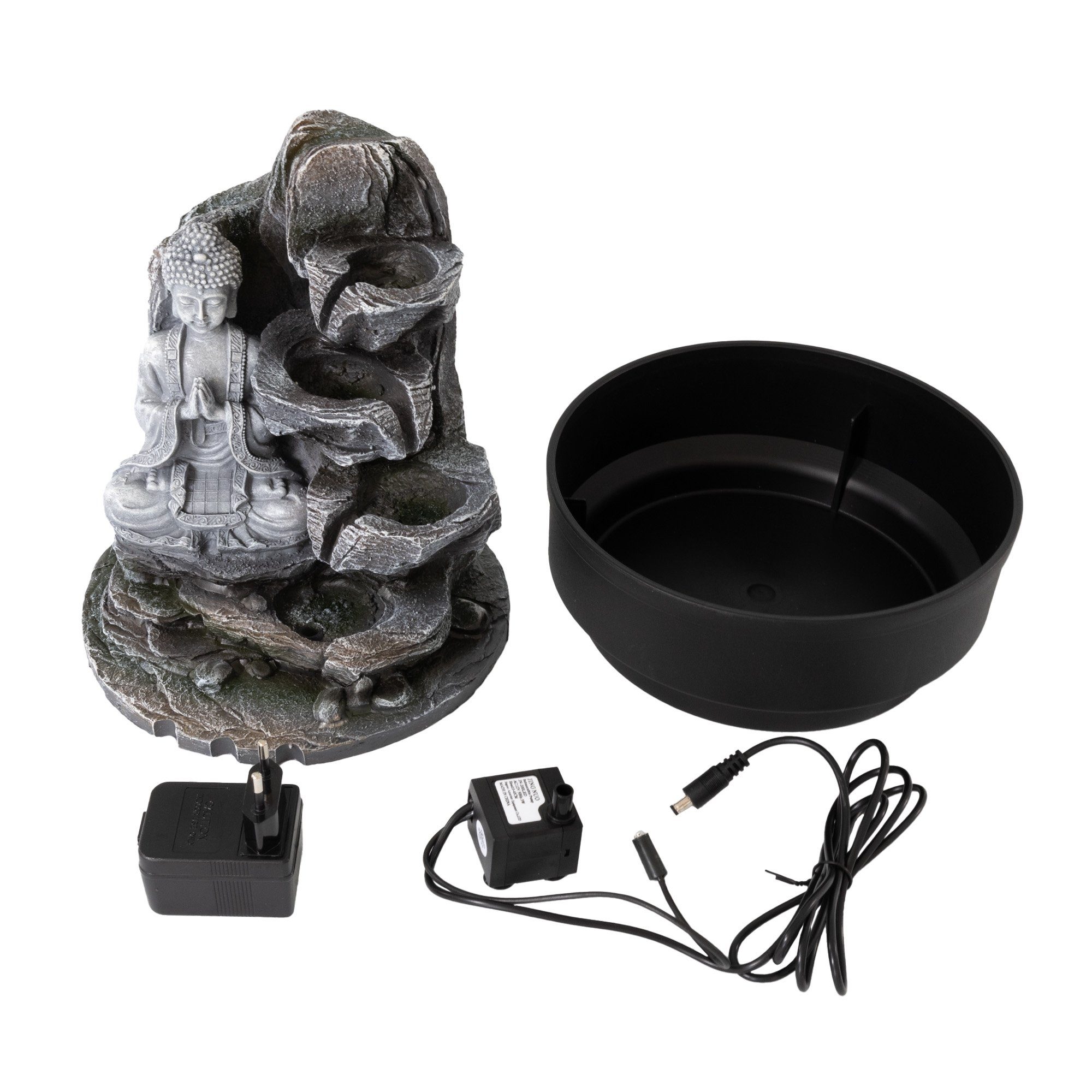 Lemodo Zimmerbrunnen Tischbrunnen Buddha mit Beleuchtung, günstig online kaufen
