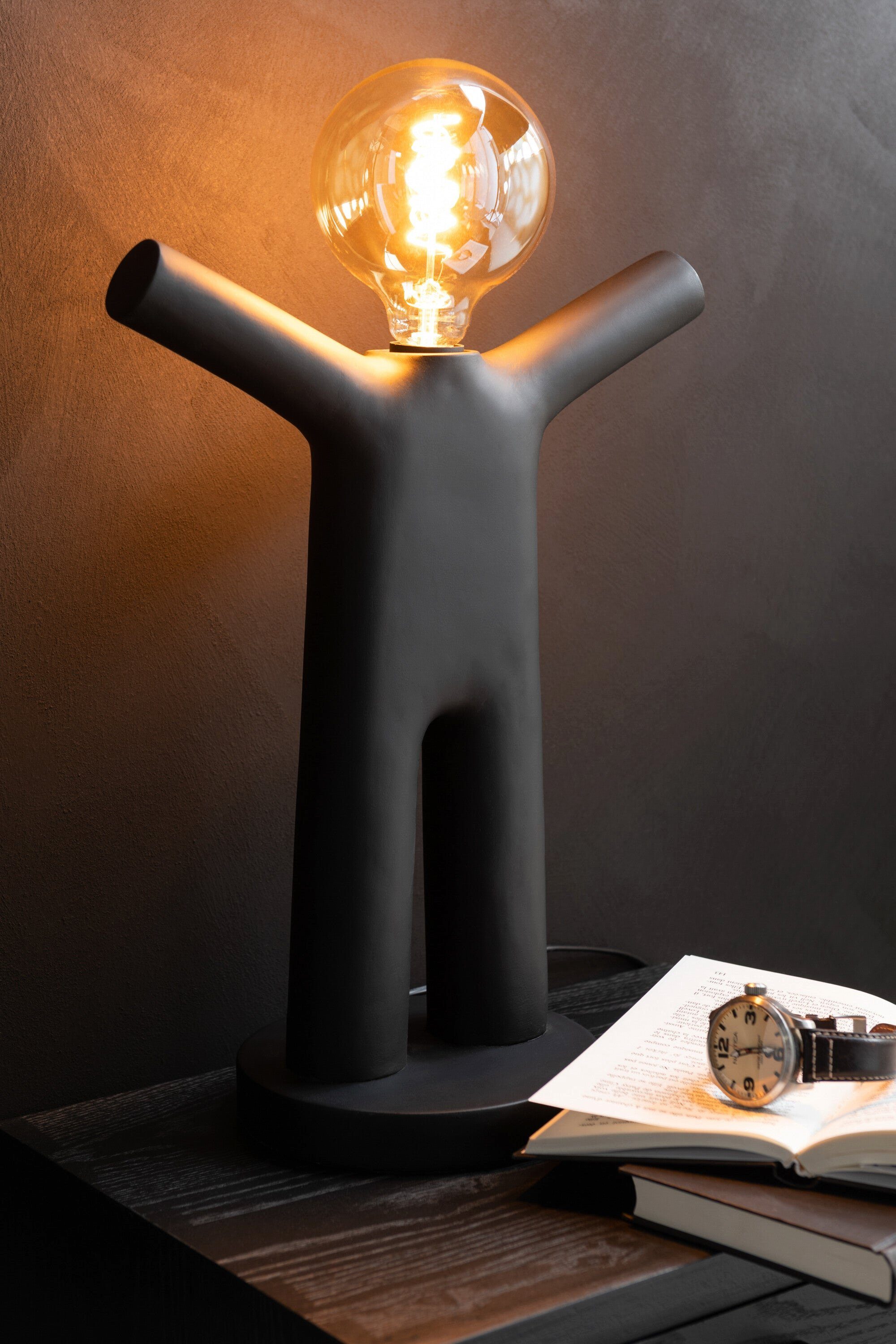 Dekoobjekt 2er Set 'P'tit Maurice' Tischlampe – Schwarz-Eleganz trifft modernes D