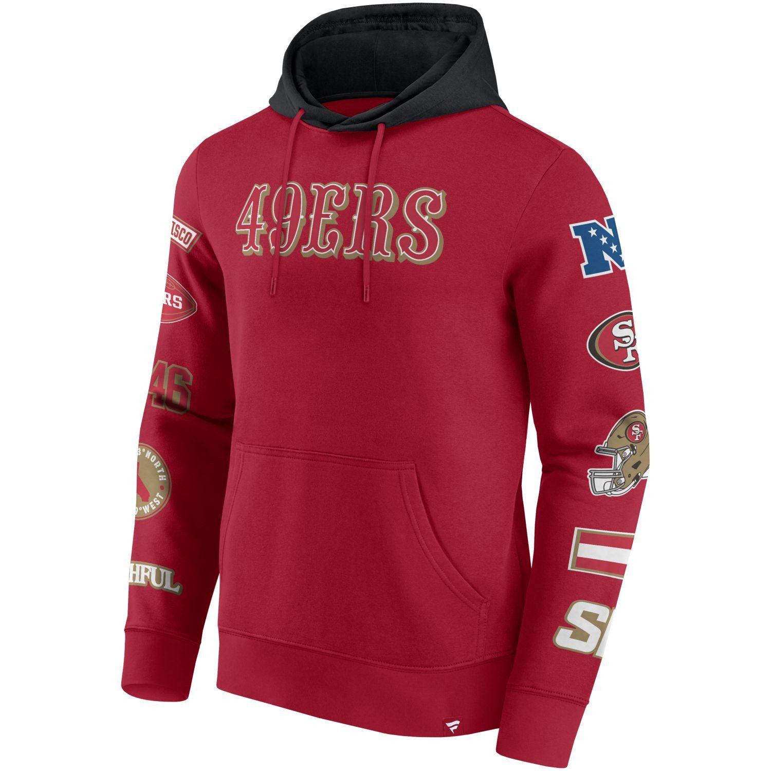 Kapuzenpullover Fanatics Hoodie San Francisco 49ers Patched Out Fleece