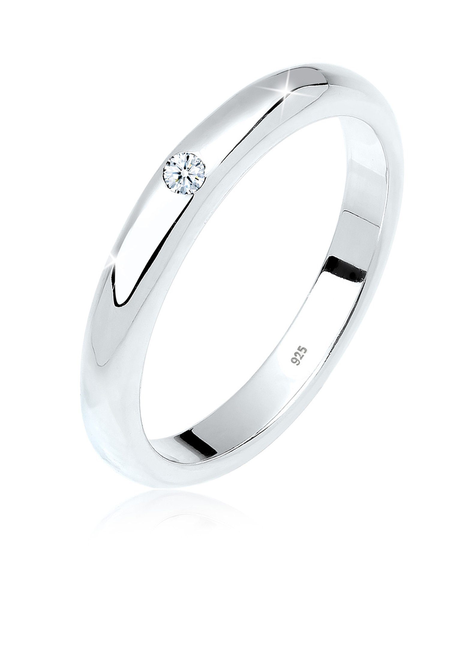 Elli DIAMONDS Verlobungsring 925 Sterling Silber Diamant ct 0.03 Verlobungsring