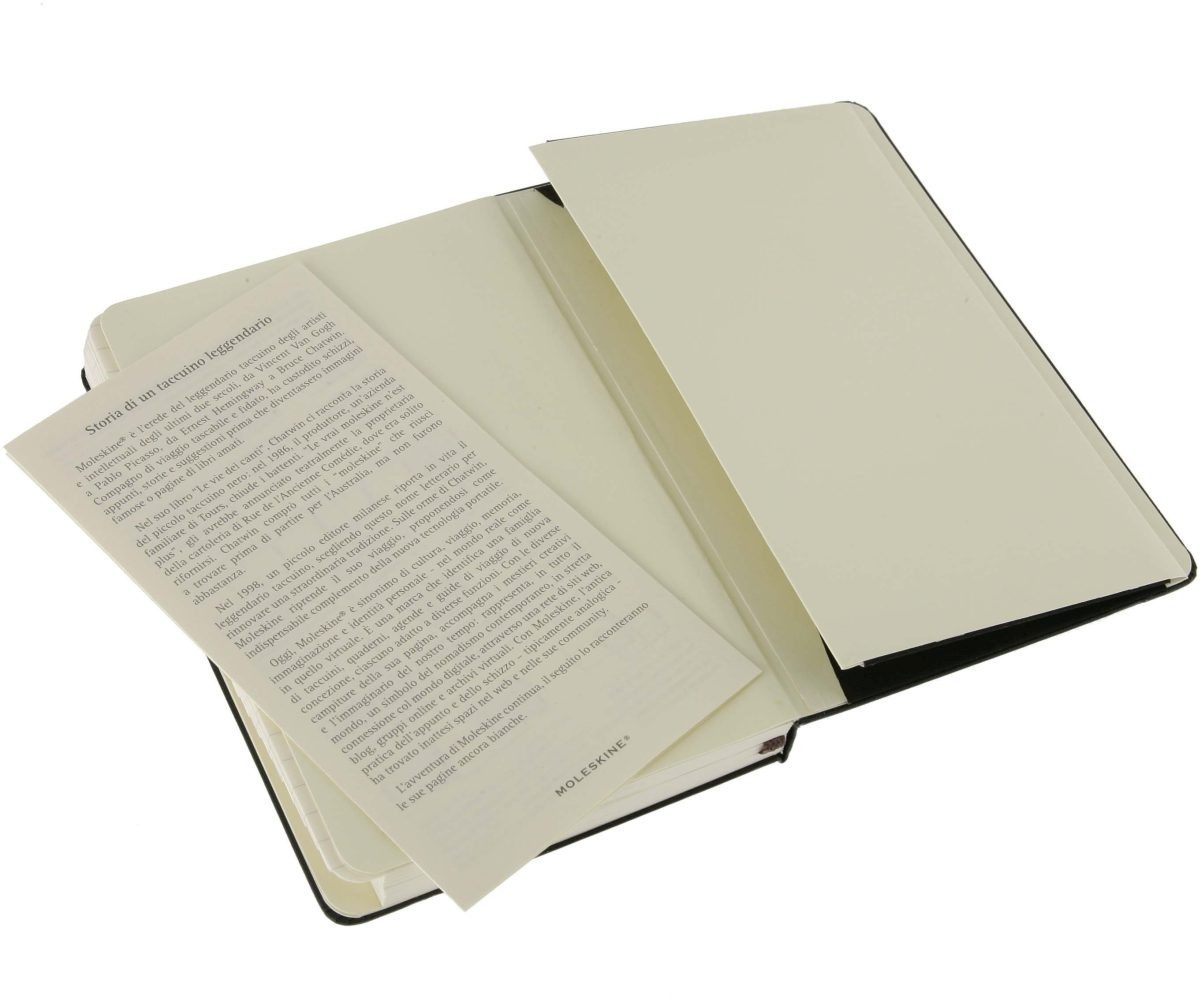 MOLESKINE Tagebuch Adressbuch Pocket A6 liniert mit Register Hardcover schwarz