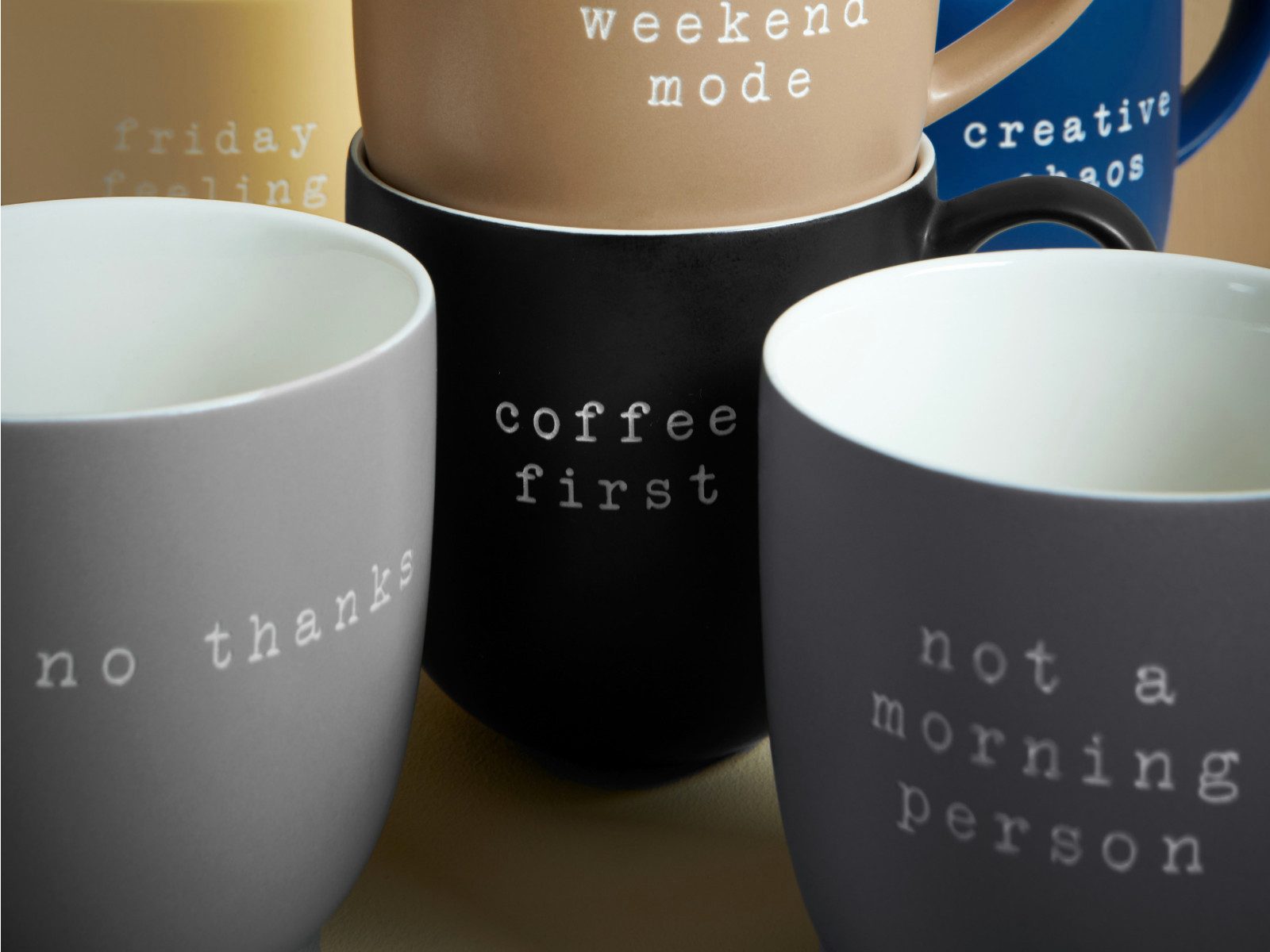ASA SELECTION Becher Selection hey! Henkelbecher very busy doing nothing grün 0,35l, New Bone China, Geschirr