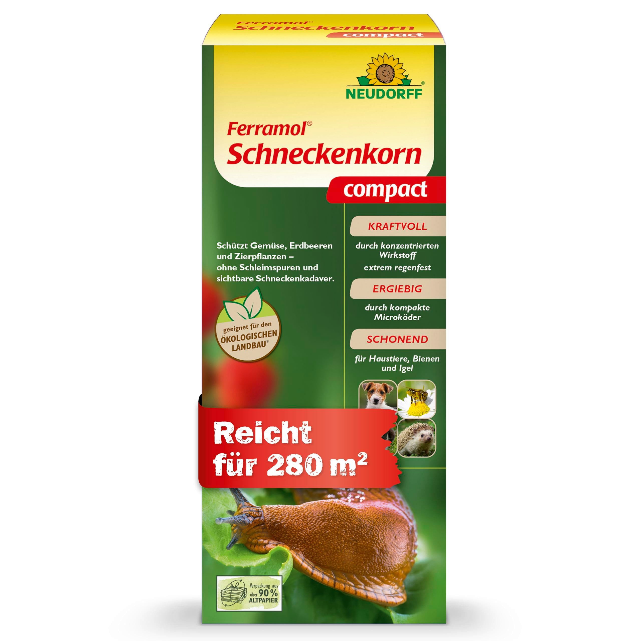 Pflanzenstärkungsmittel Ferramol Schneckenkorn compact 700g für 280m²
