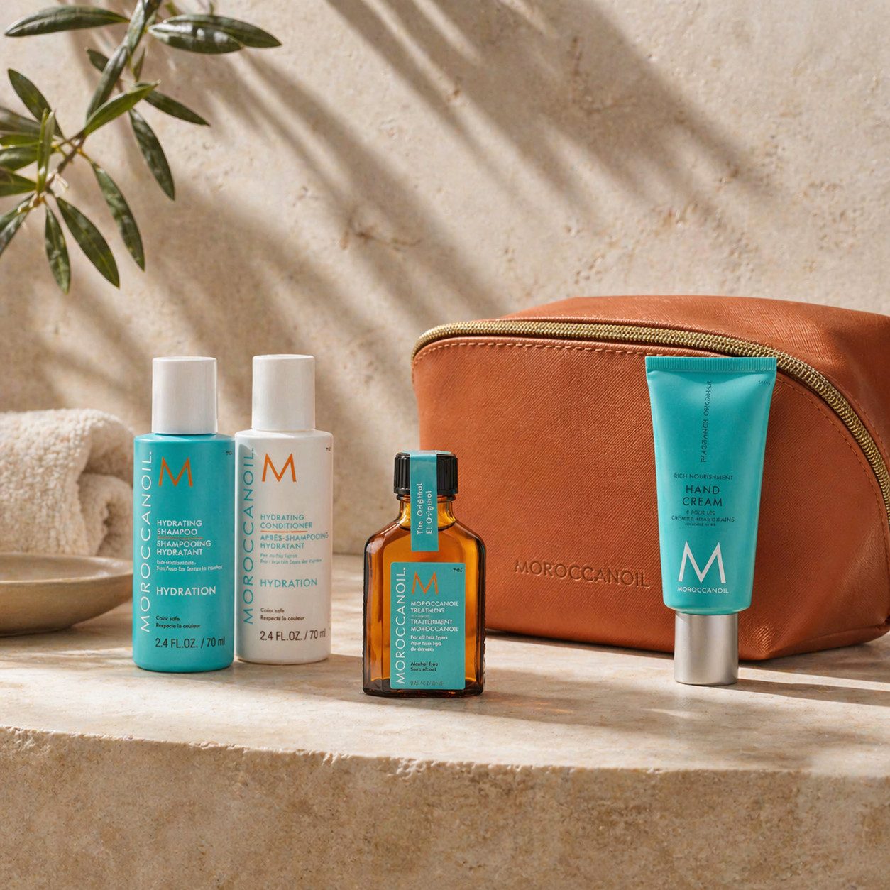 moroccanoil Haarpflege-Set Hydration Discovery Travel Set, 4-tlg., Intensive Feuchtigkeitspflege mit Arganöl