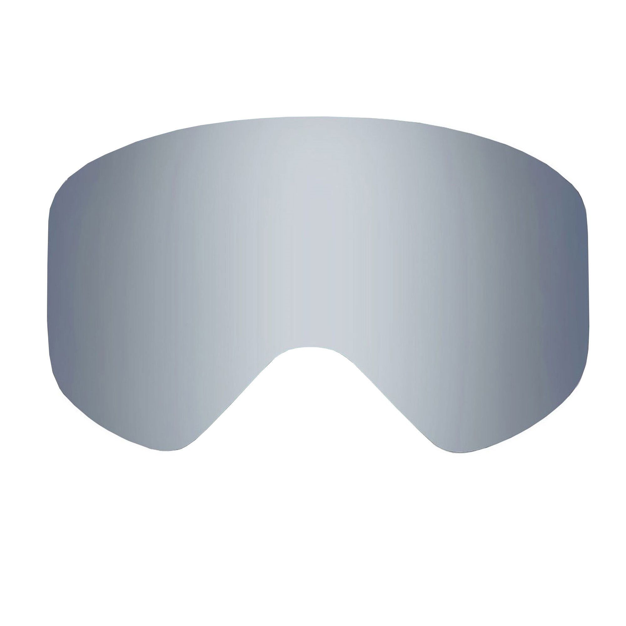 Skibrille silber YEAZ Wechselglas Magnetisches wechselglas, verspiegelt APEX magnetisches