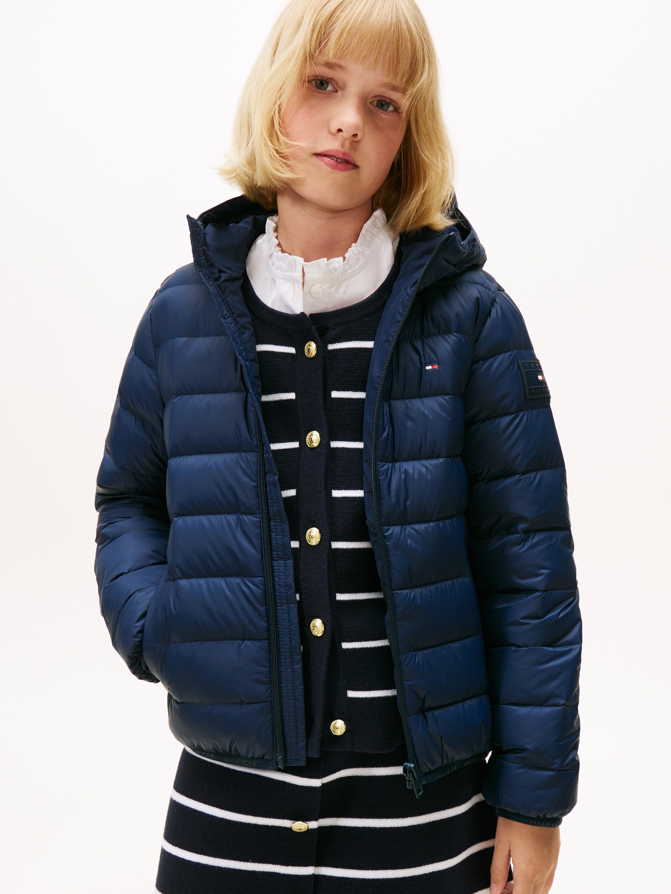 Tommy Hilfiger Steppjacke U LIGHT DOWN HOODED JACKET Kinder bis 16 Jahre
