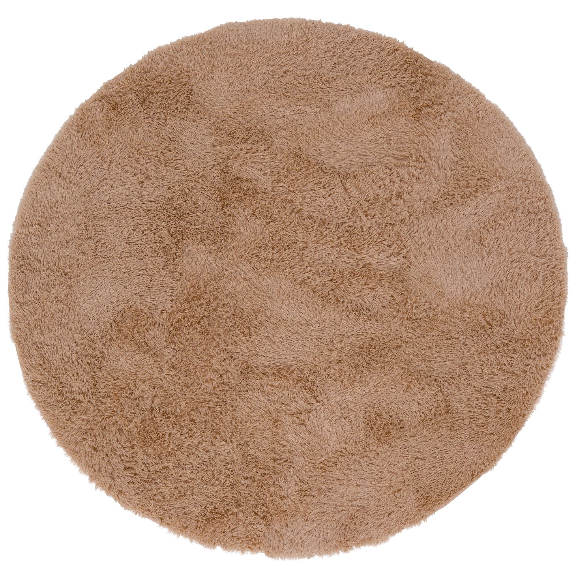 Pergamon Hochflor-Teppich Hochflor Shaggy Teppich Fluffy Rund, Rund, Höhe: 40 mm