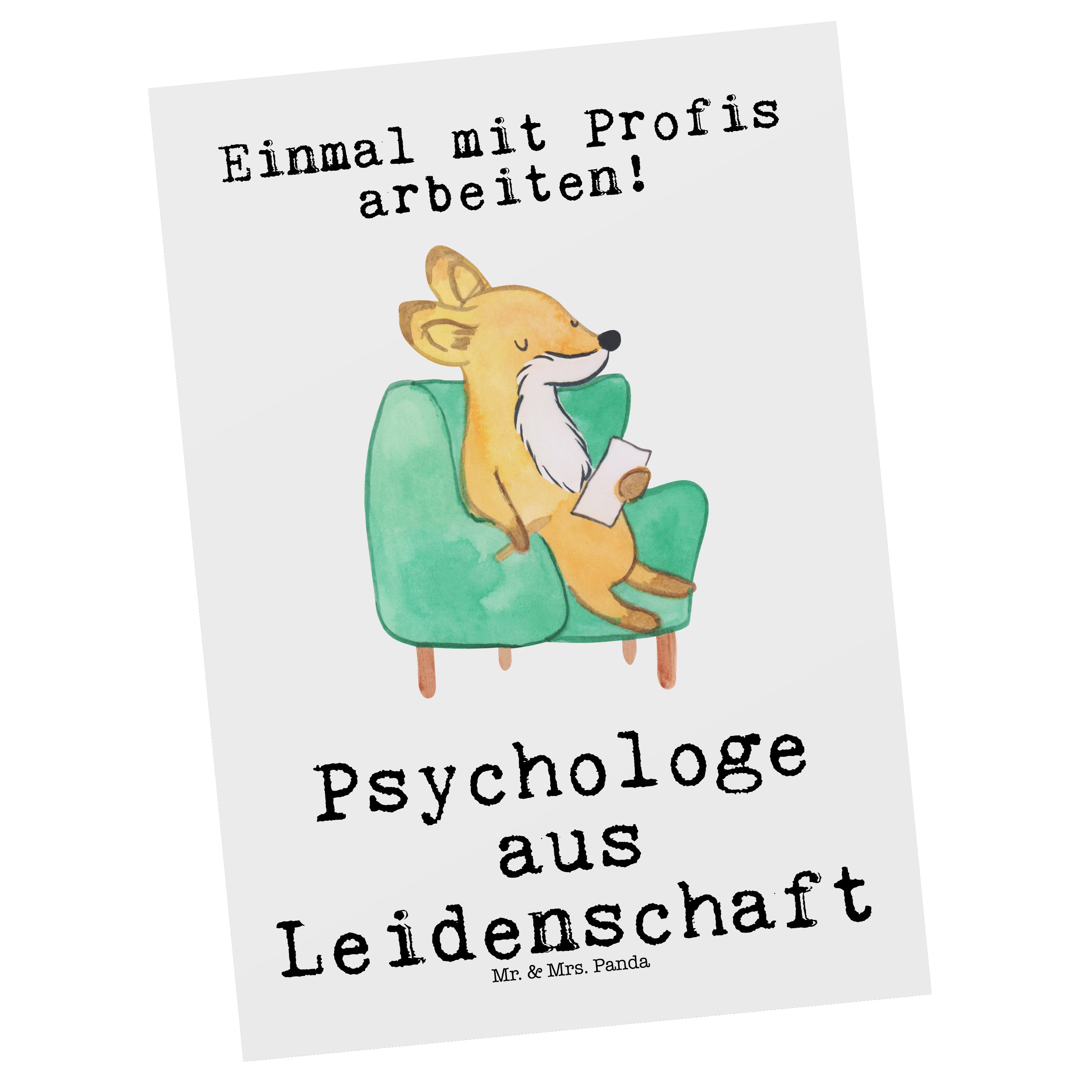 & Psychologe Mr. - Weiß Abschied, Panda Kollegin, Leidenschaft - Th Postkarte Geschenk, Mrs. aus