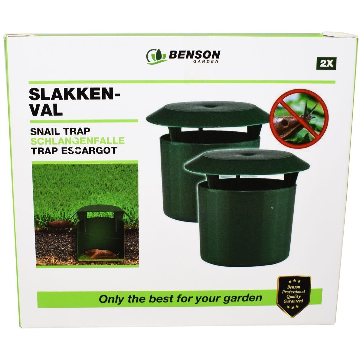 Lebendfalle 2er-Set getarnte Schneckenfalle aus Kunststoff für Rasen & Garten