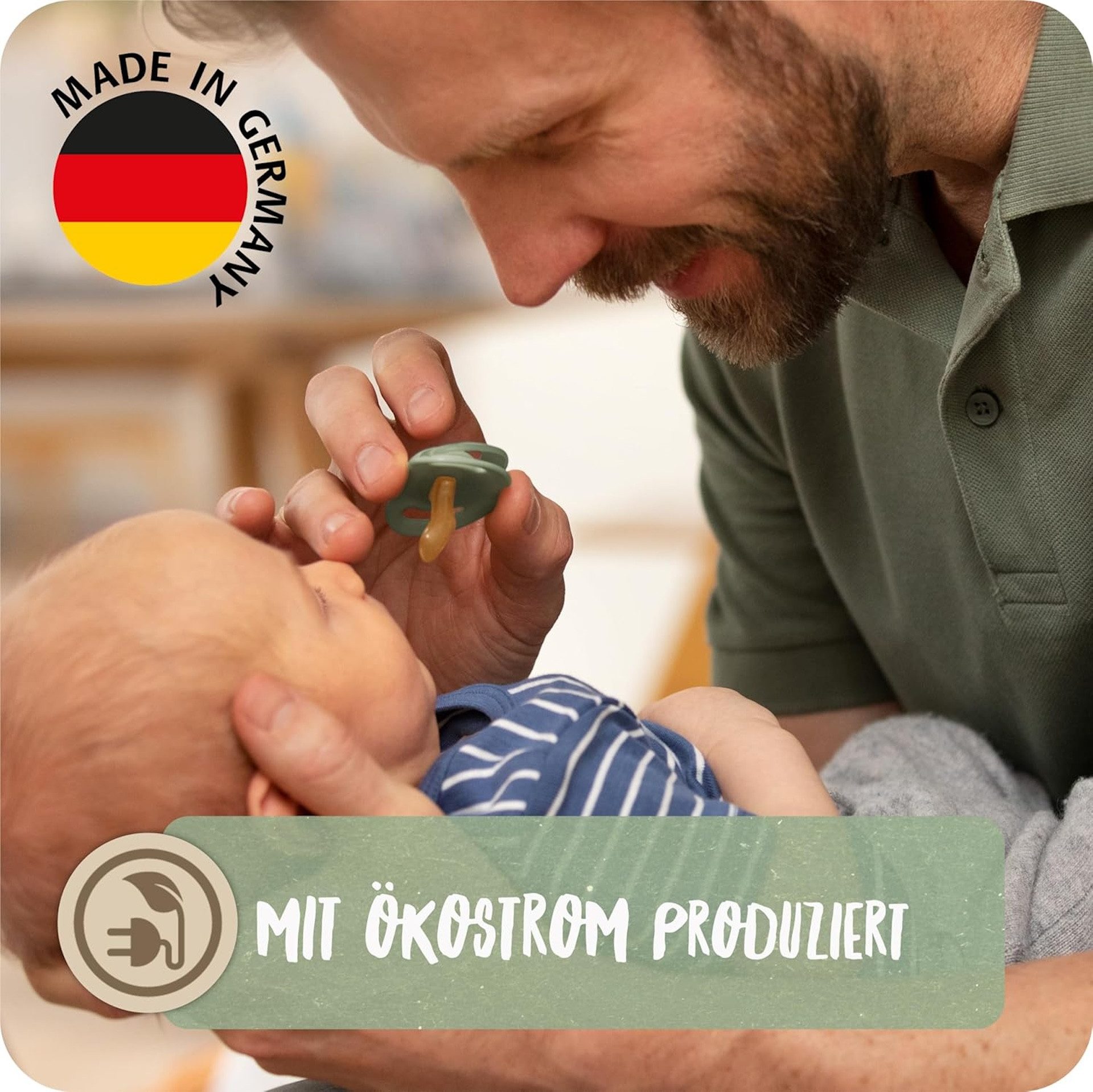 NUK Schnuller NUK for Nature Baby-Nachhaltige Gummischnuller Latex
