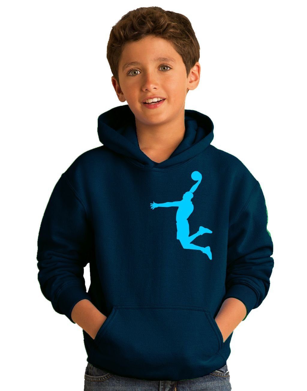 coole-fun-t-shirts Hoodie »Dunk Basketball Slam Dunkin Kinder Sweatshirt  mit Kapuze Hoodie Kids Jungen + Mädchen Gr.128 140 52 164 cm«